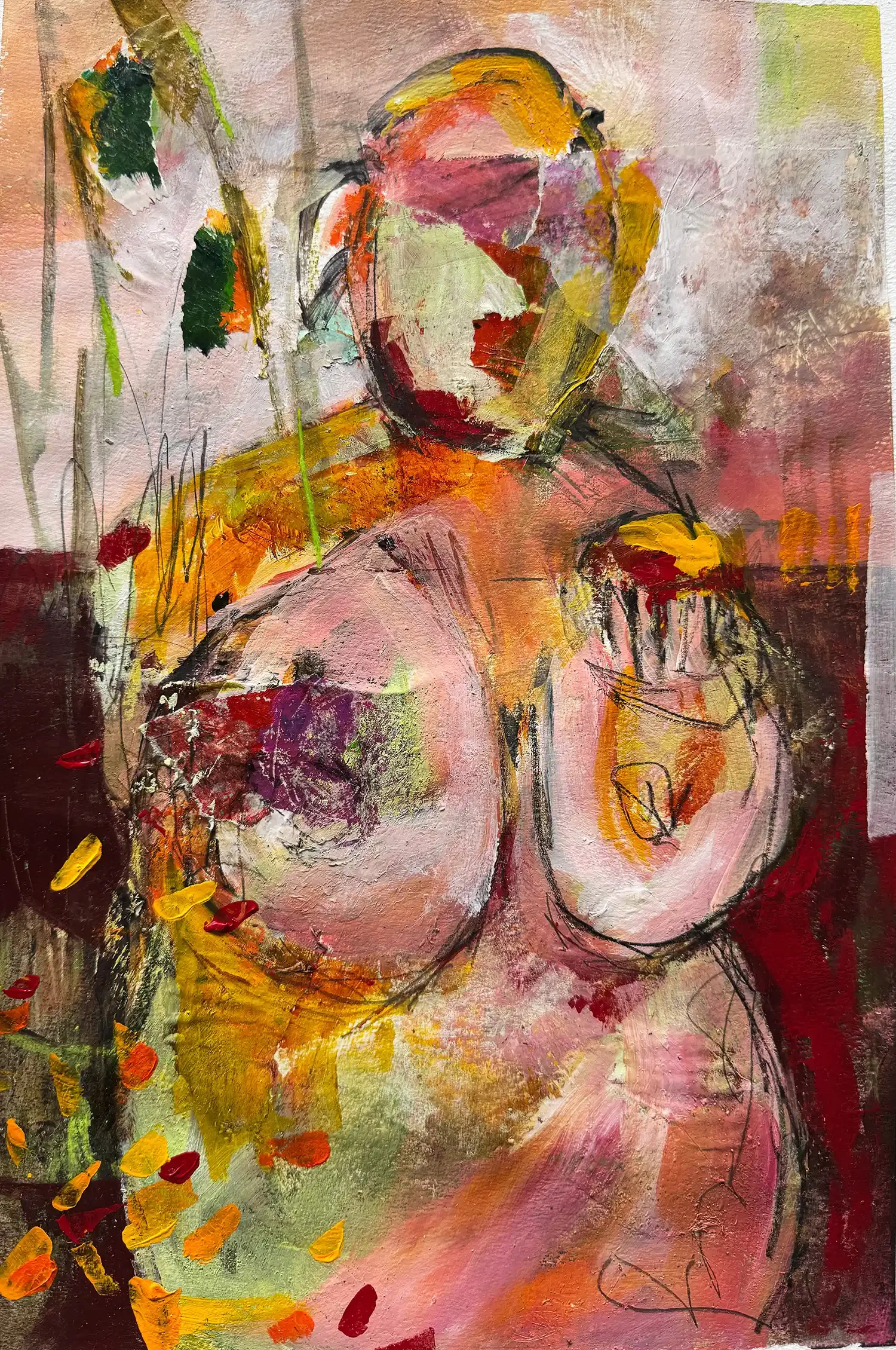 FERTILITY GODDESS · 61 × 91 cm · mixed media on canvas · 2025 · Sold