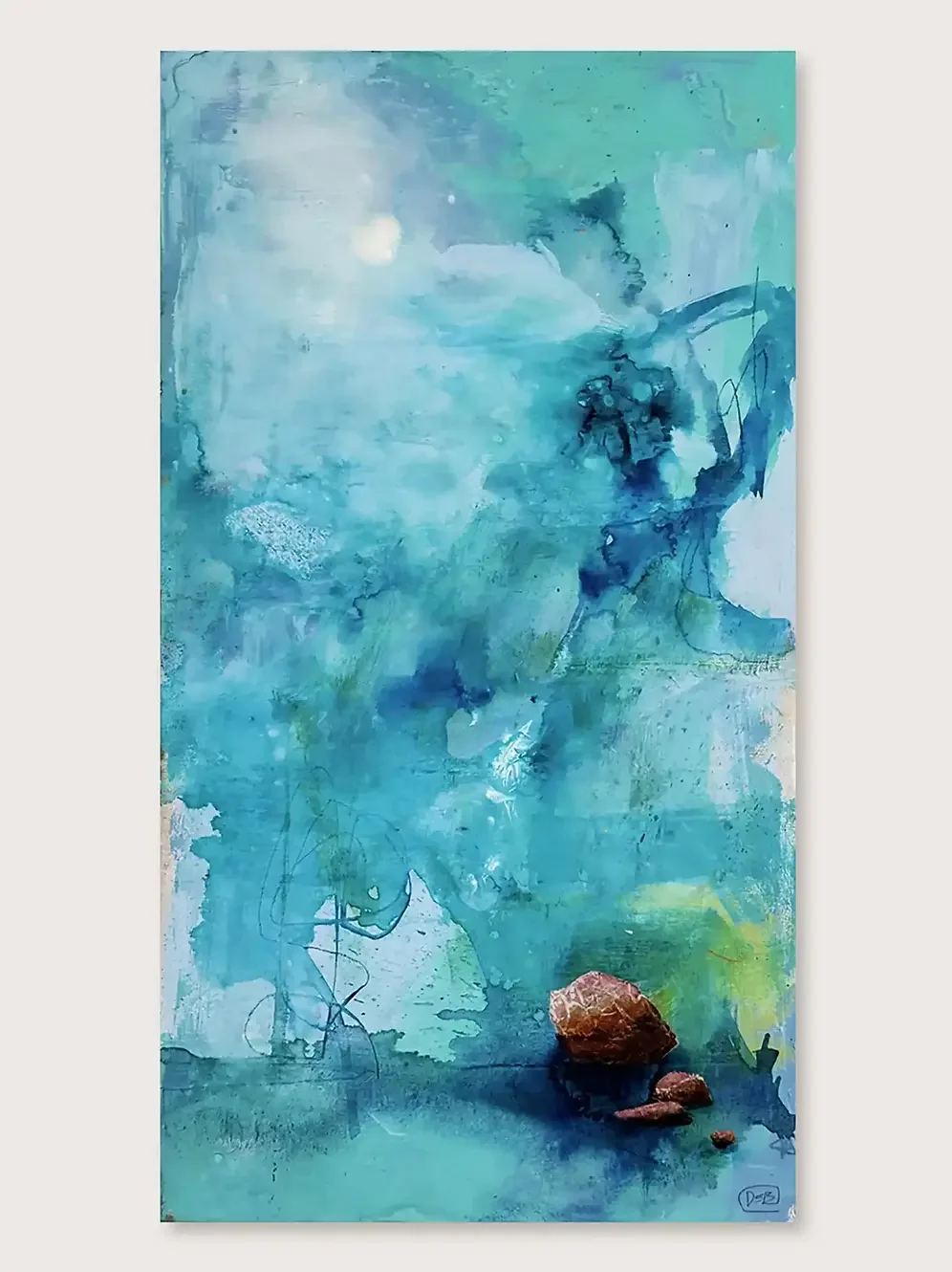 Moonshine · Original Abstract Coastal Painting