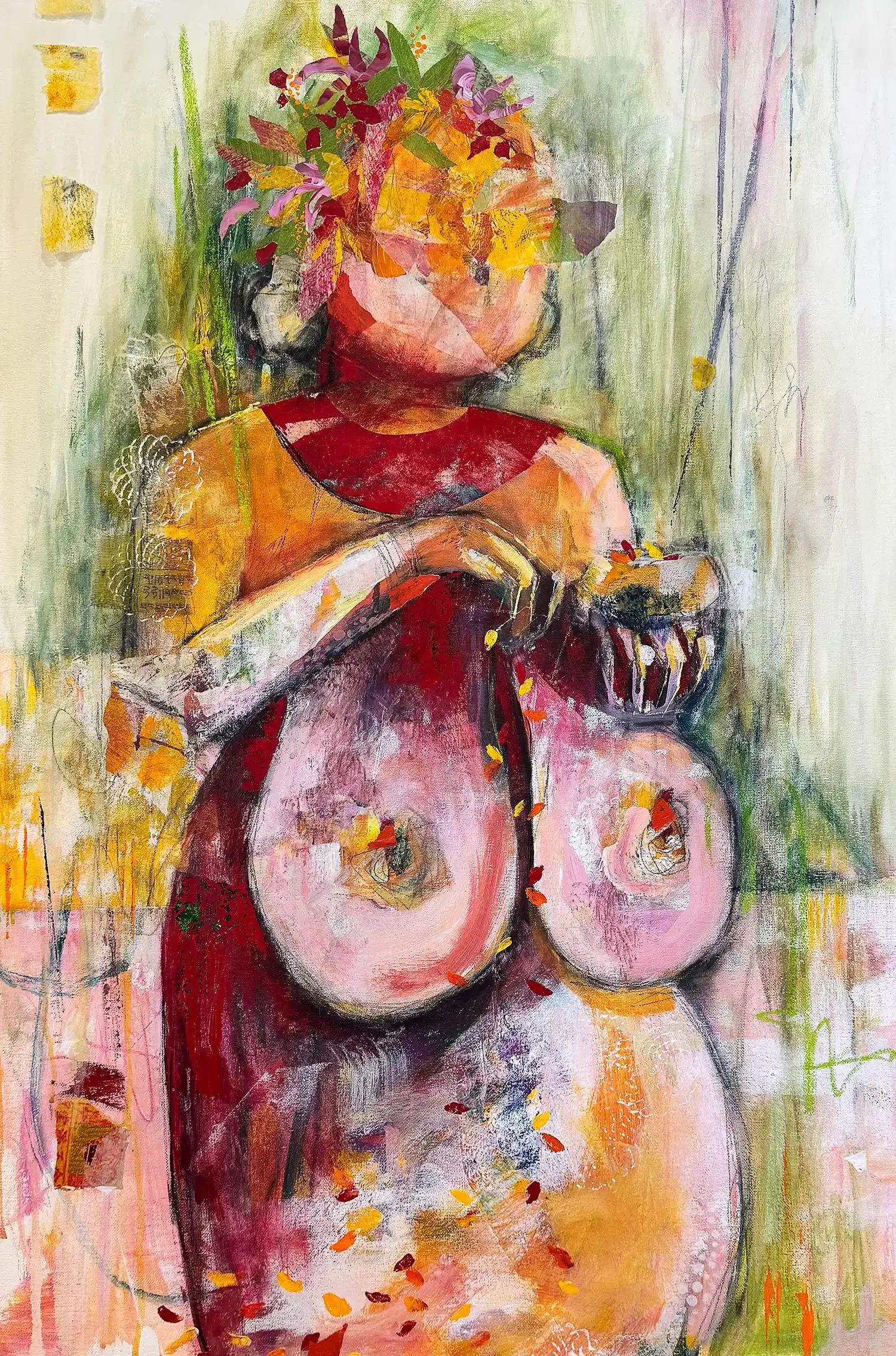 DIVINE FEMININE · 61 × 91 cm · mixed media on canvas · 2025