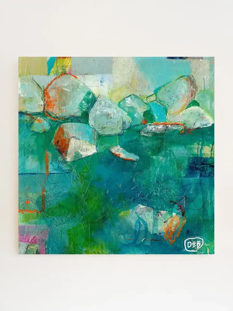 Burleigh Rock Pools · Original Abstract Painting