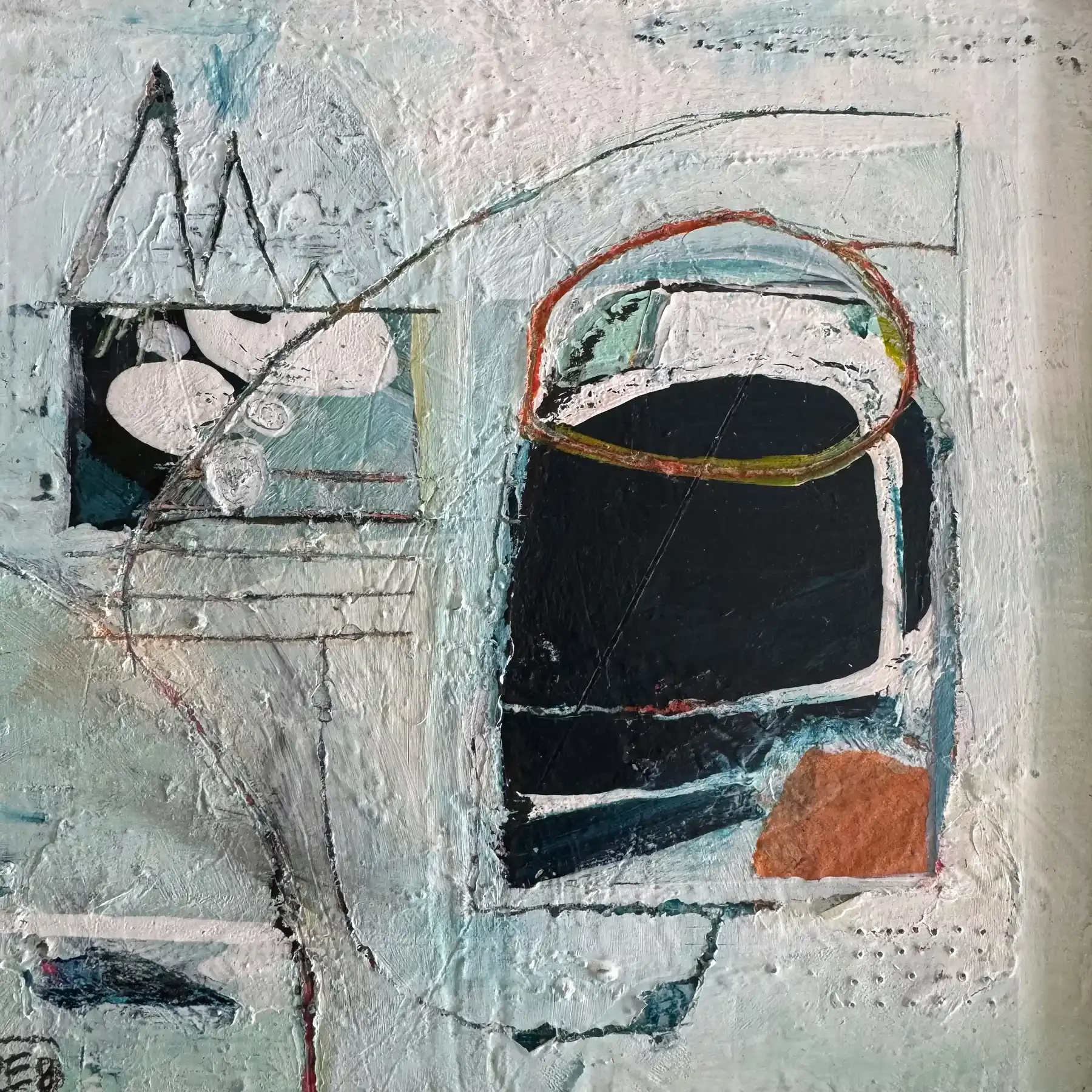 ROCKPOOL · 15 × 15 cm · mixed media on board · 2023 · Sold