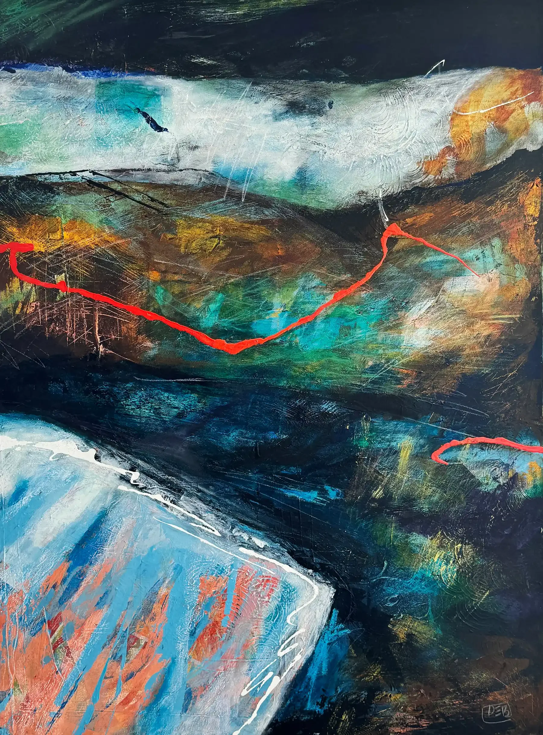 BREAKTHROUGH · 100 × 120 cm · mixed media on canvas · 2024