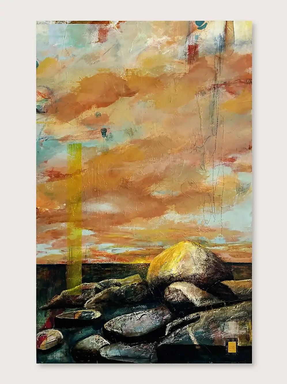 Just Another Sunrise · Original Abstract Coastal Painting