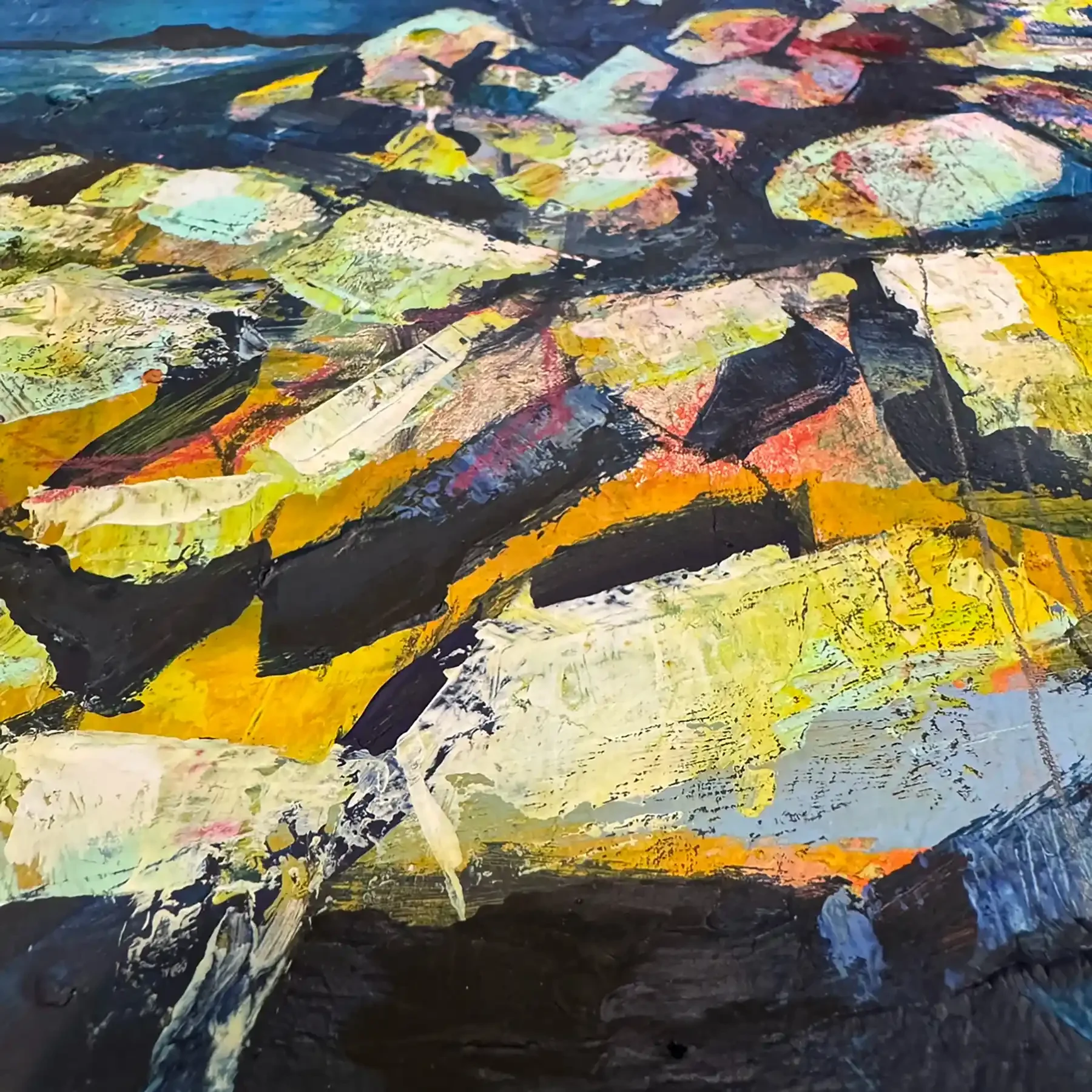 LOW TIDE · mixed media on board · 2023 · Sold