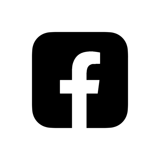 Facebook logo with a black background