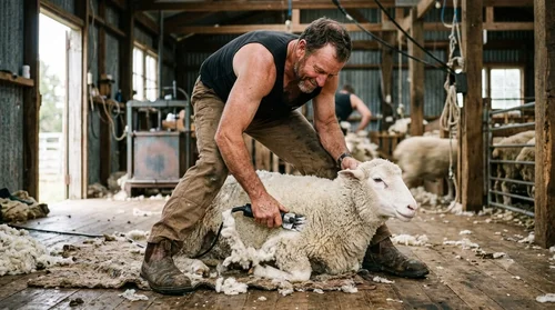 Wool shearing process