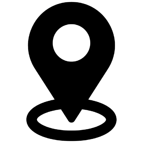 Map pin icon in outline style.
