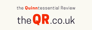 Logo of the Quinntessential Review featuring text 'the QR.co.uk' with some words in black and others in red.