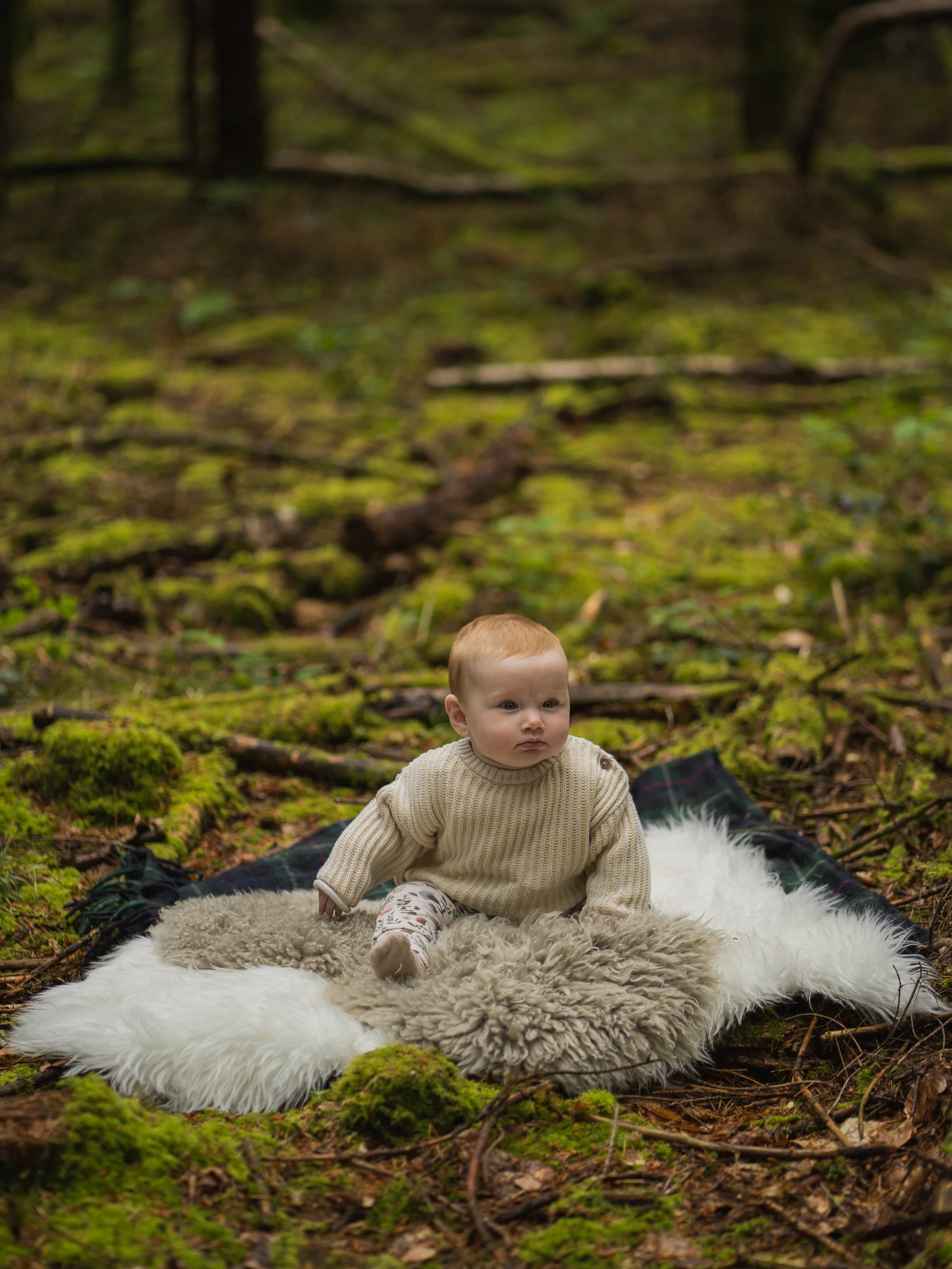 Woodland baby photoshoot