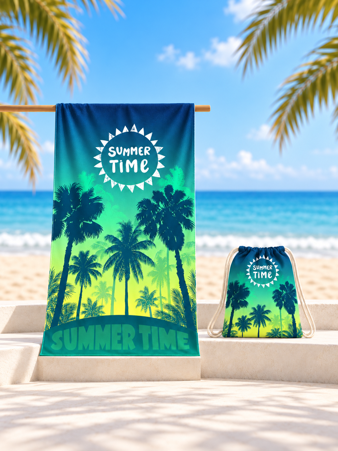 ALYVI 2-in-1 Beach Towel Backpack