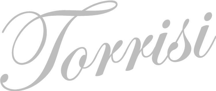The word 'Torrisi' written in elegant, cursive script with a silver/gray color.