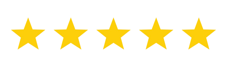 Five yellow stars above the word "RATING" in black uppercase letters on a white background.