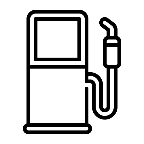 A black and white icon of a Petrol/Diesal Pump