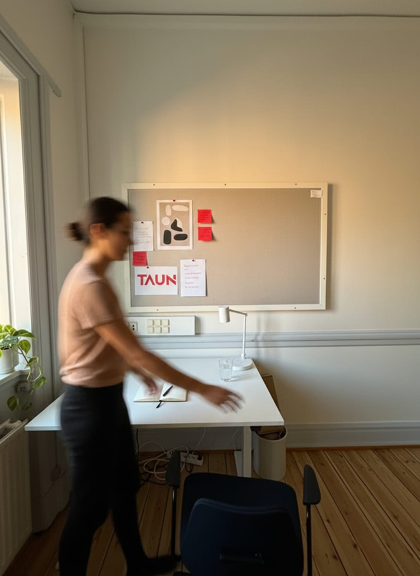 Fast arbejdsplads med skrivebord ved vinduet i ToTos kontorfællesskab