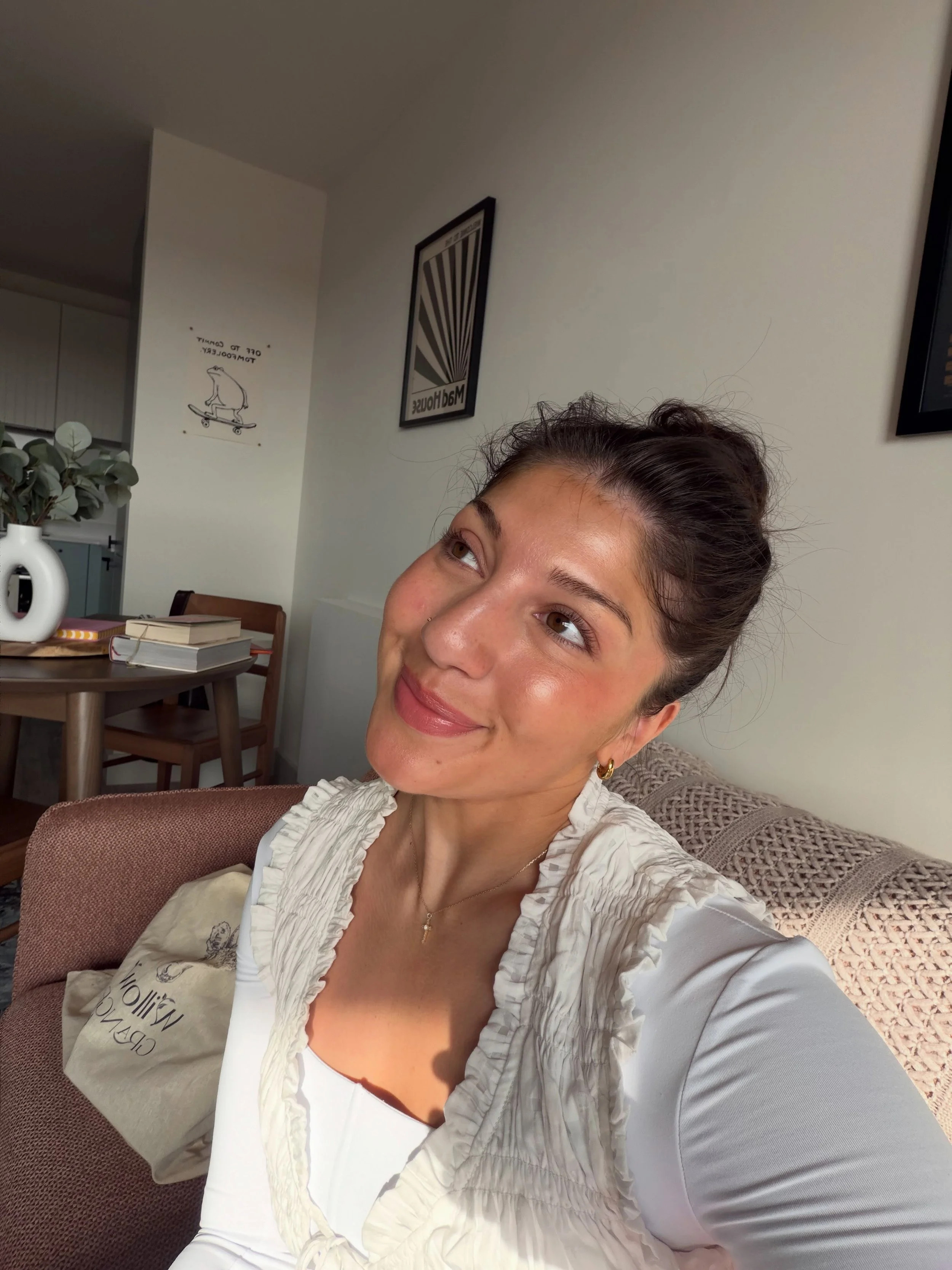 no filters, barely any makeup, just a gal on her way to church this sunday :)

i think it&rsquo;s way cool that we all look completely different. different wrinkles &amp; smile lines, noses, faces, little quirks &mdash; all the tiny details that make