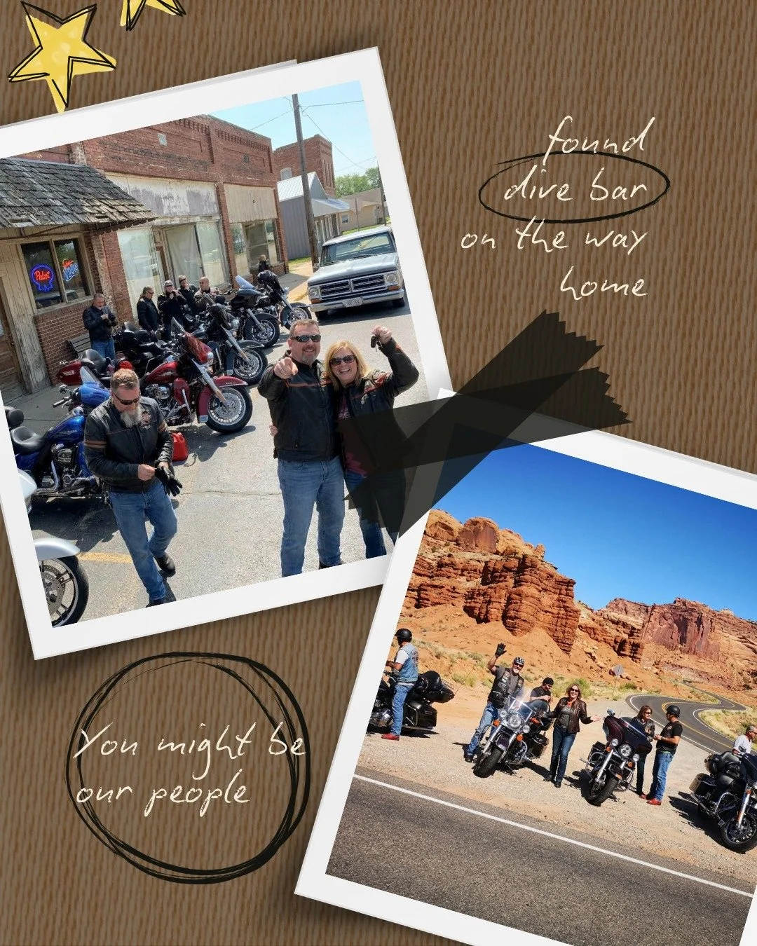 You found a dive bar on the way home.

Which means &ldquo;heading back&rdquo; was technically happening&hellip; just not with much urgency.

Cold beer. Loud stories. A town you&rsquo;d never planned to stop in. Suddenly, the detour had its own gravit