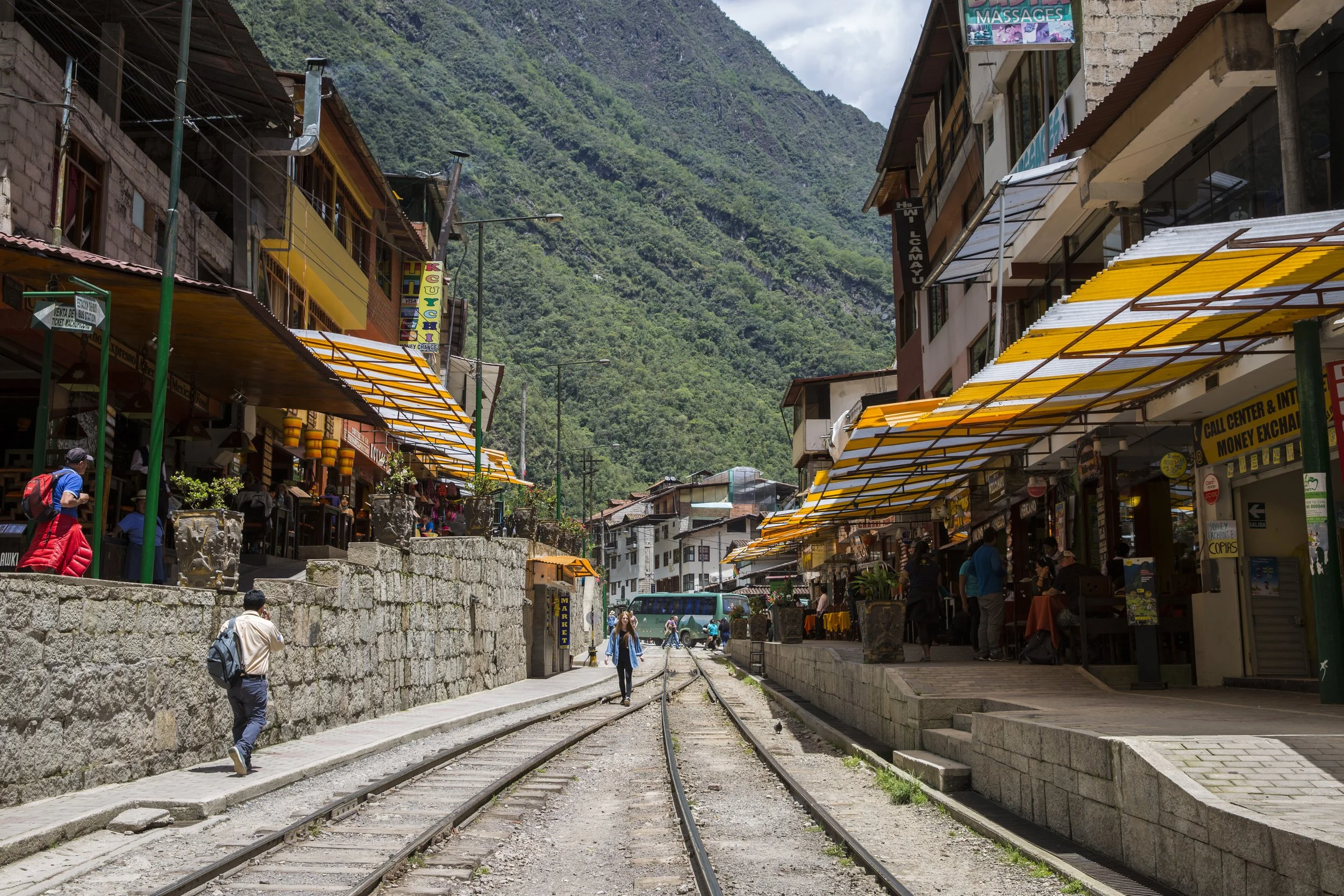 Peru Aguas Calientes Town Railway.jpg