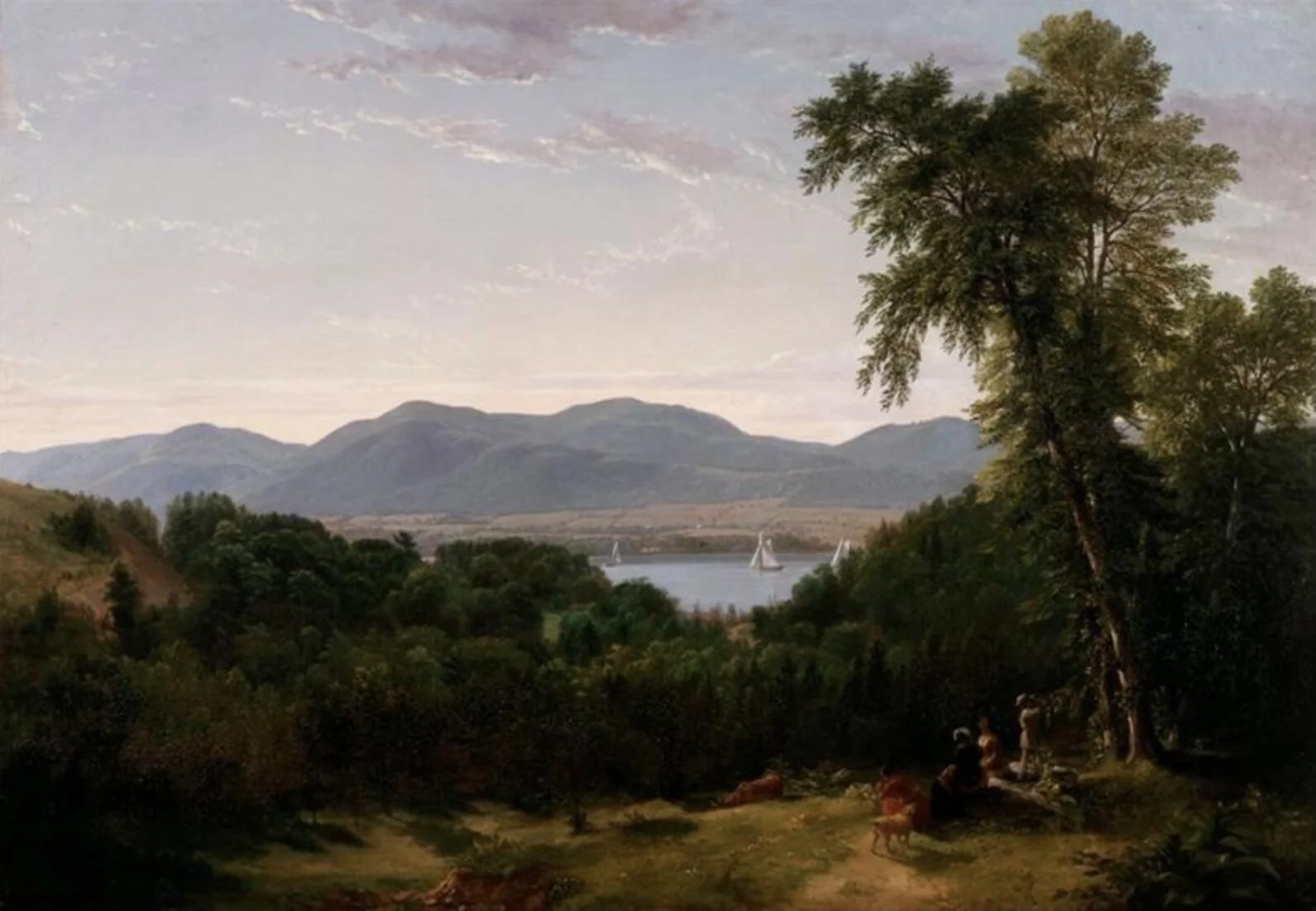 Asher Brown Durand, Beacon Hills on the Hudson River Opposite Newburgh - Painted on the Spot (New York Historical Society)