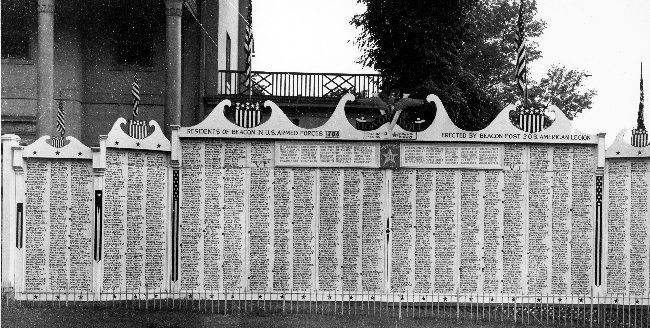 Beacon's World War II Honor Roll at Memorial Hall