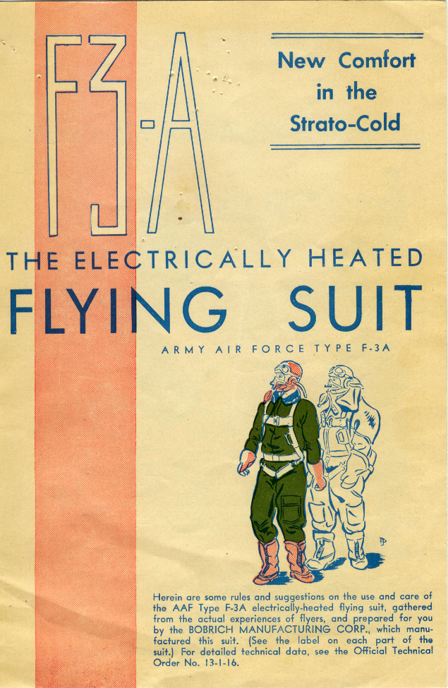 Manual for F3-A Flying Suit made at Bobrich in 1945