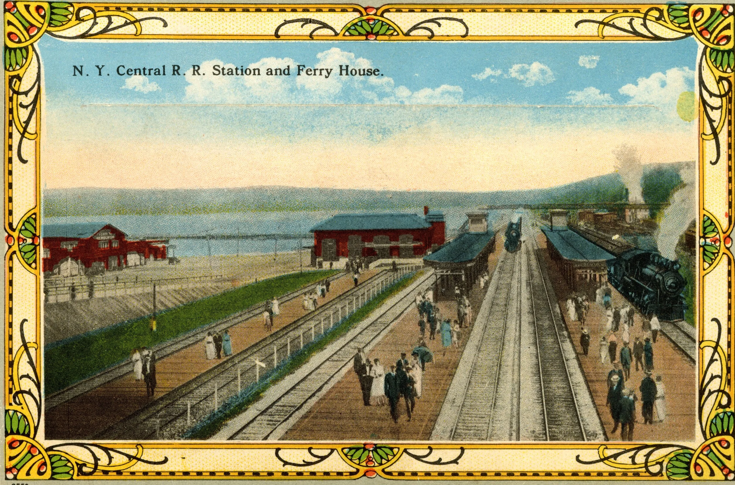 The Newburgh-Beacon ferry line ran for 220 years… one of the longest running in American history. The “modern” ferry terminal was built in 1914 and closed in 1963 with the opening of the Newburgh-Beacon Bridge. It was razed in 1968. The NY Central Ra