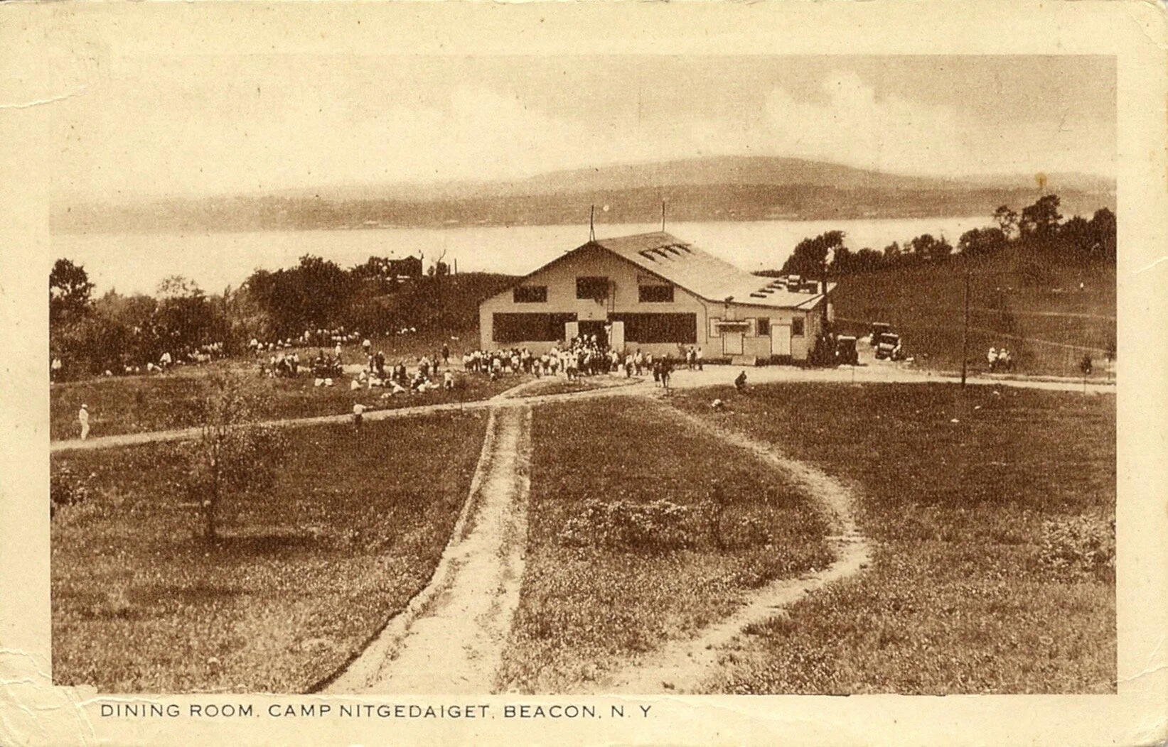 Located on Route 9D in Dutchess Junction, Nitgedaiget was a vacation resort for Jewish progressive liberals and Communist sympathizers from 1922 to the early 1950s. The complex included a four-story hotel, dining hall, casino/dance hall, business off