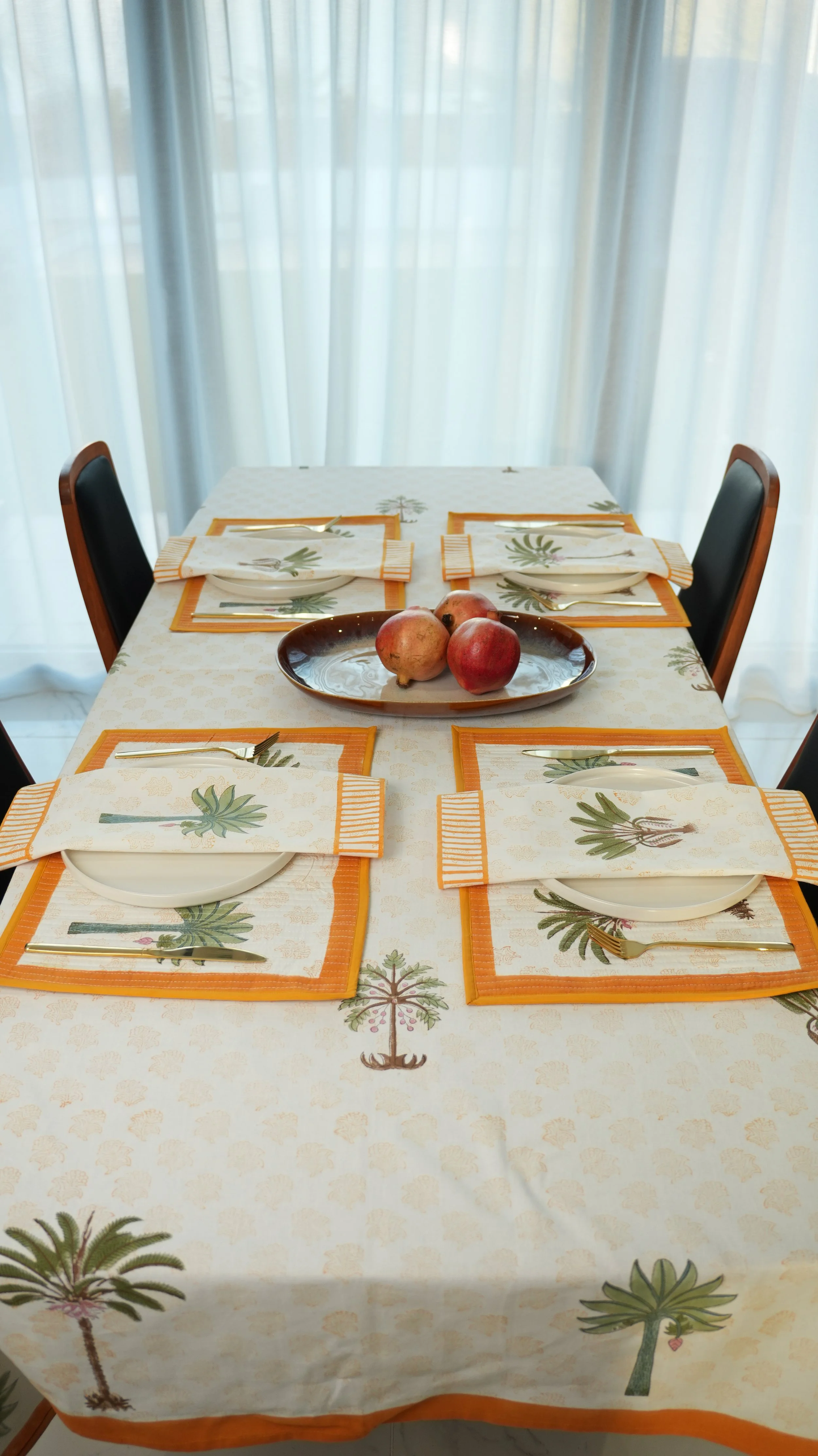 Golden Palm Tablecloth