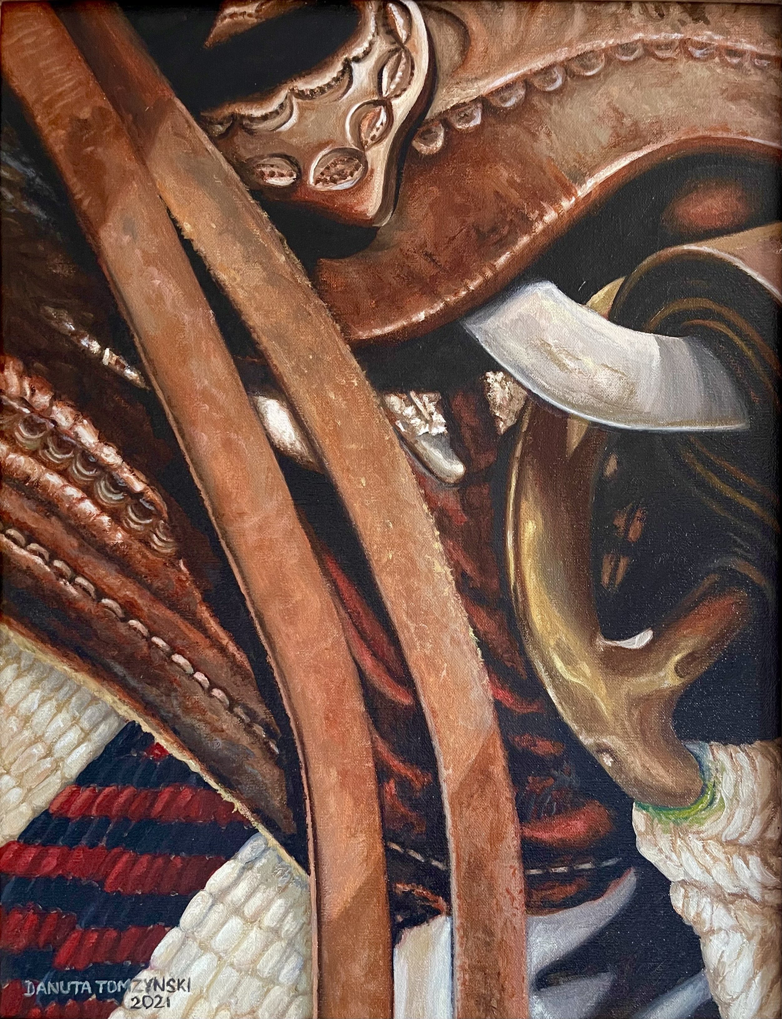 Vela Two Strap Saddle c 1935, oil on linen 18x14.jpeg