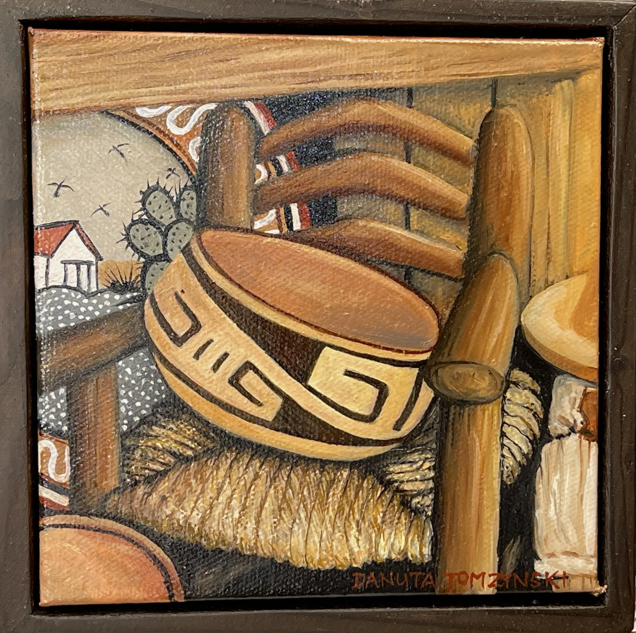 NATIVE POT ON CHAIR