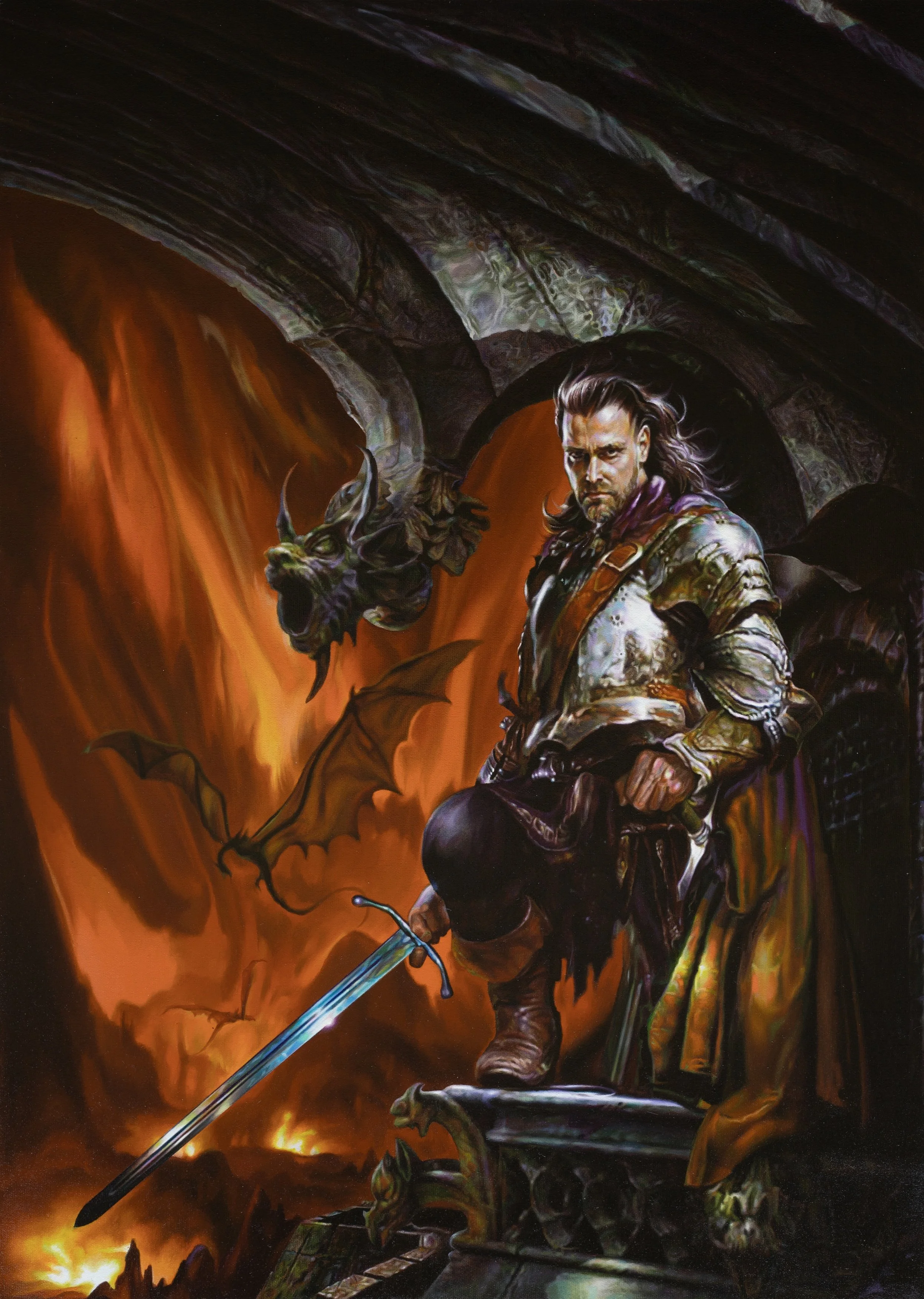 The Righteous Blade  - Oil on Board - 22 x 22 2004