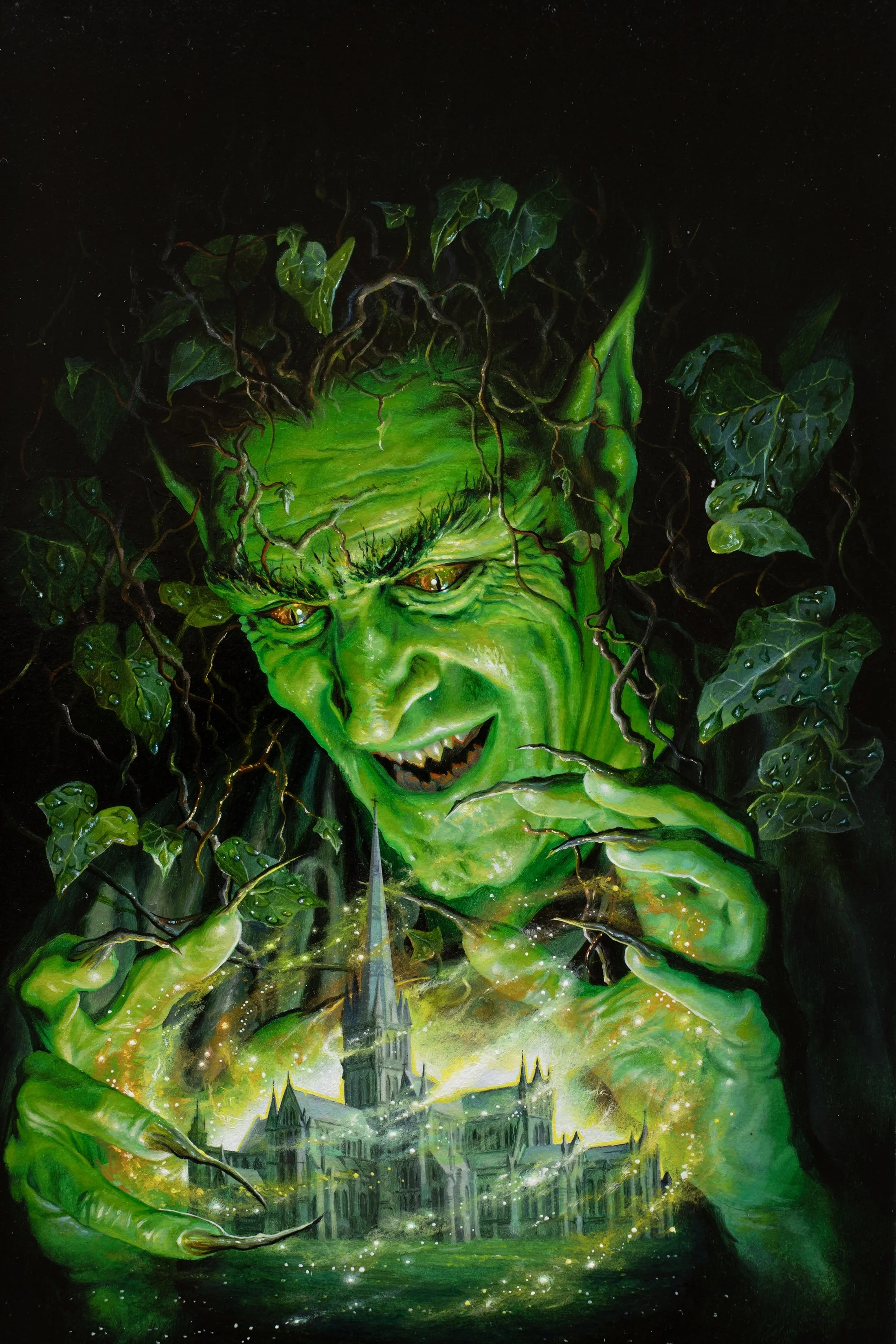 The Devil in Green - Oil on Board 22x33 $5000