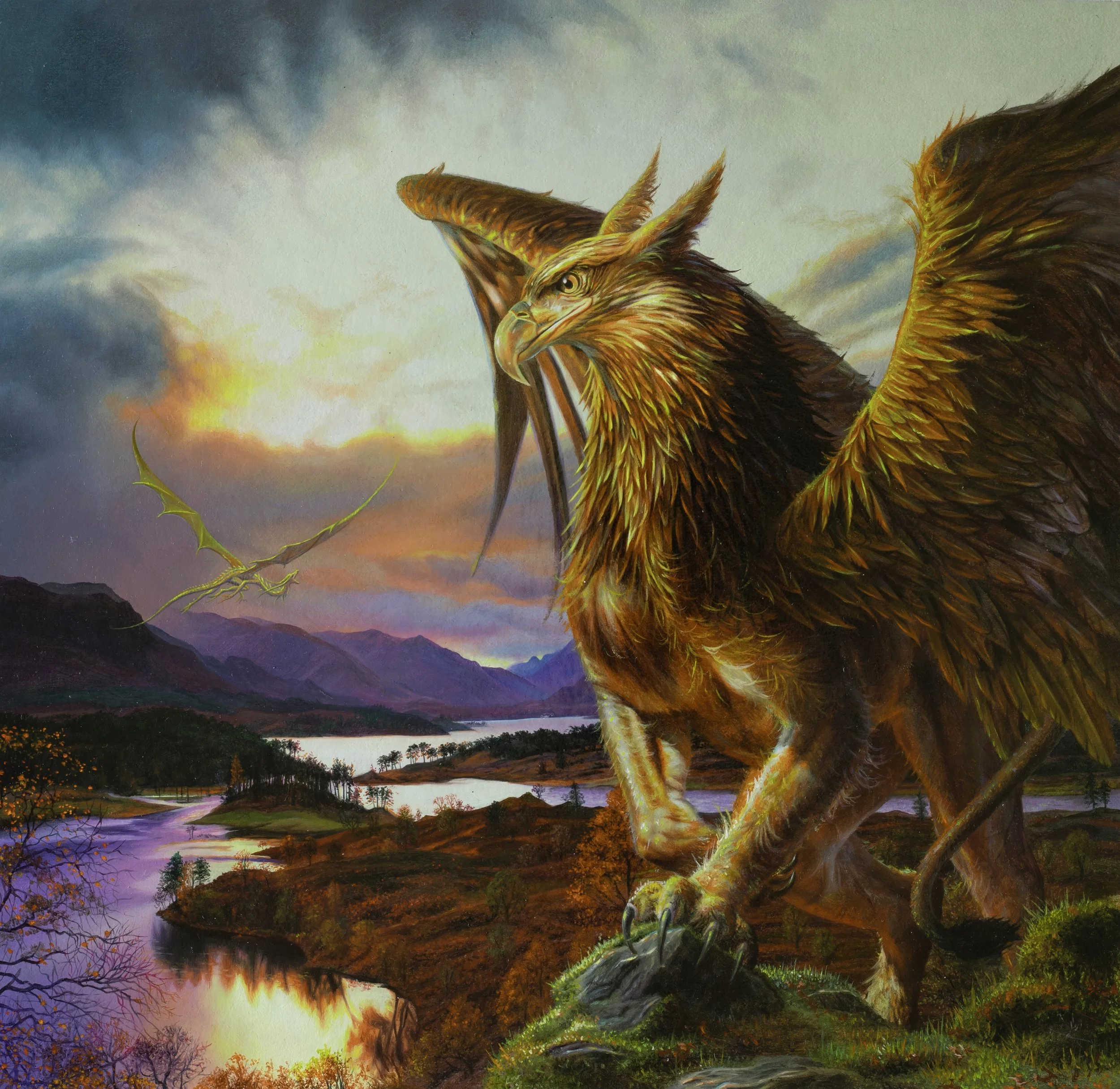 Year of the Griffin - Oil on Board 22x33 $5000