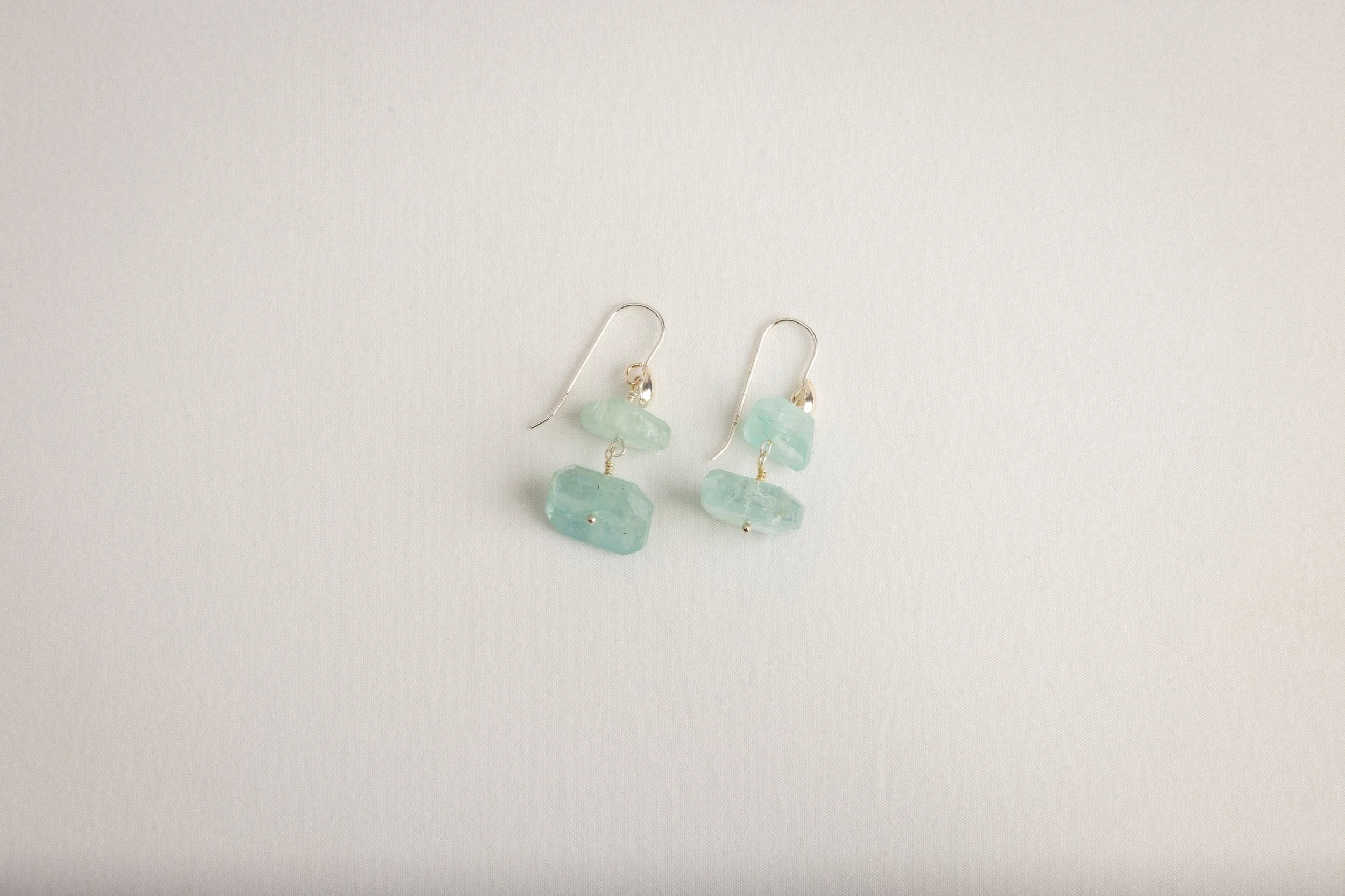 Rough Aquamarine Earrings