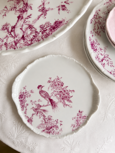 Dessert plate / Cake plate 17 cm ø. JADORE COLLECTION. Hand painted