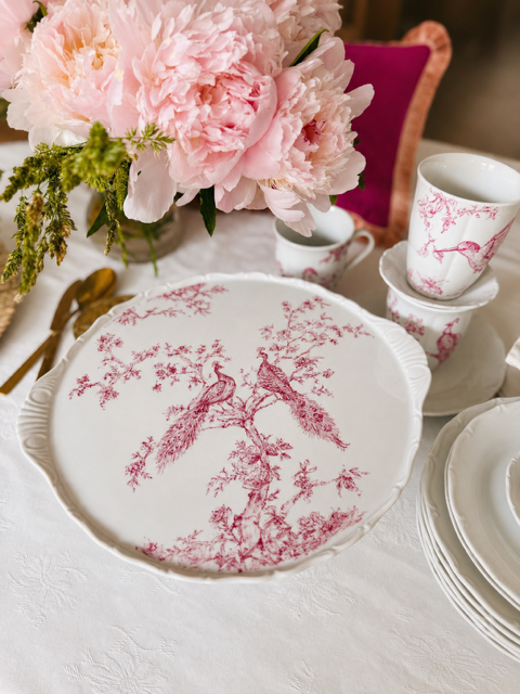 Cake stand 30cmø. JADORE COLLECTION. Hand painted