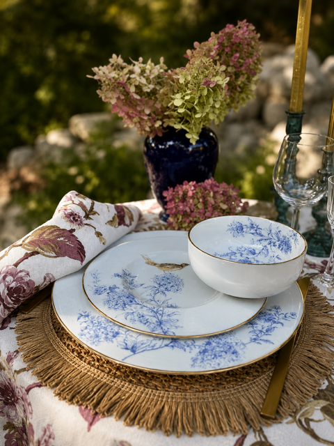 AZURA Complete Tableware Set — Hand-painted Langenthal porcelain