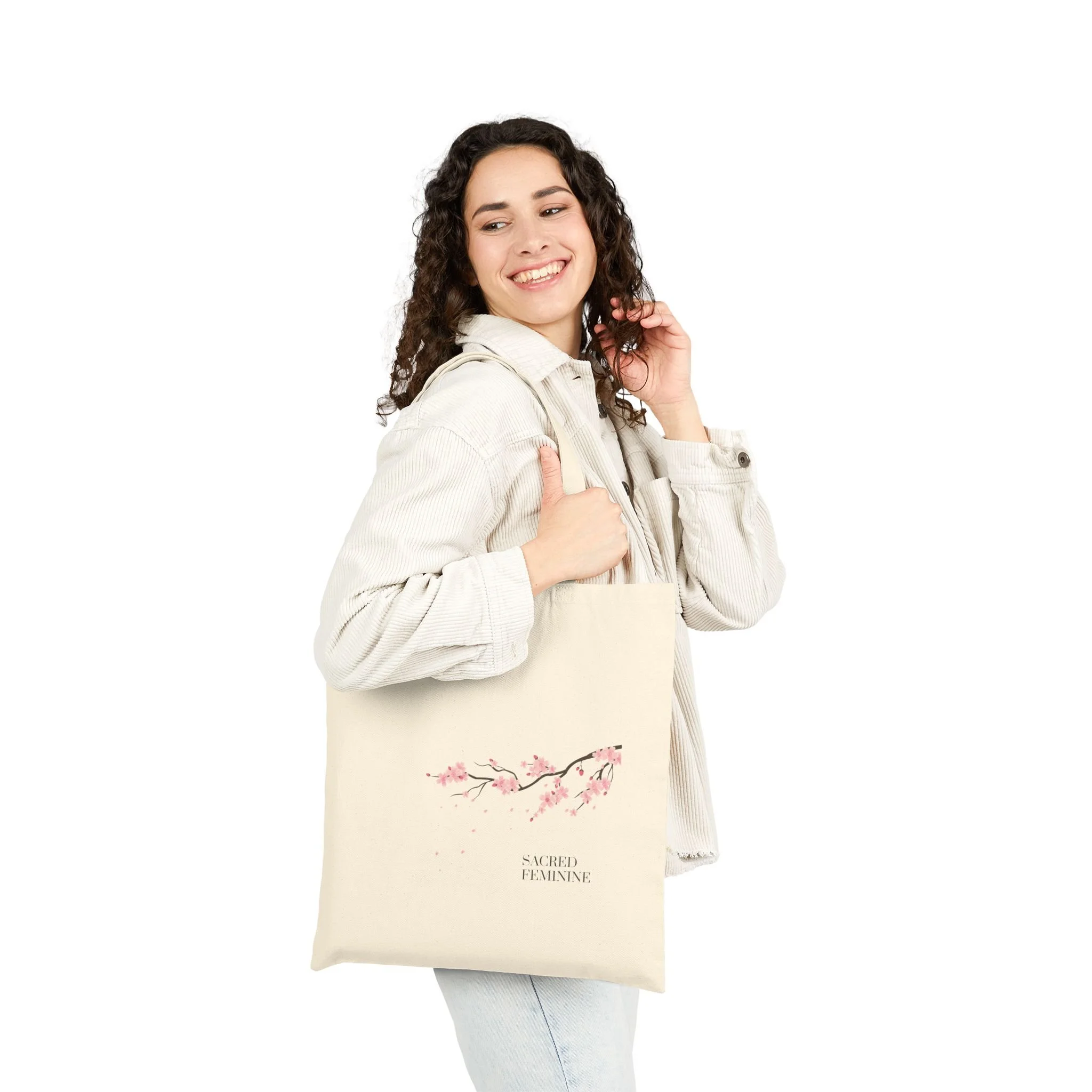 Cherry Blossom Canvas Tote Bag
