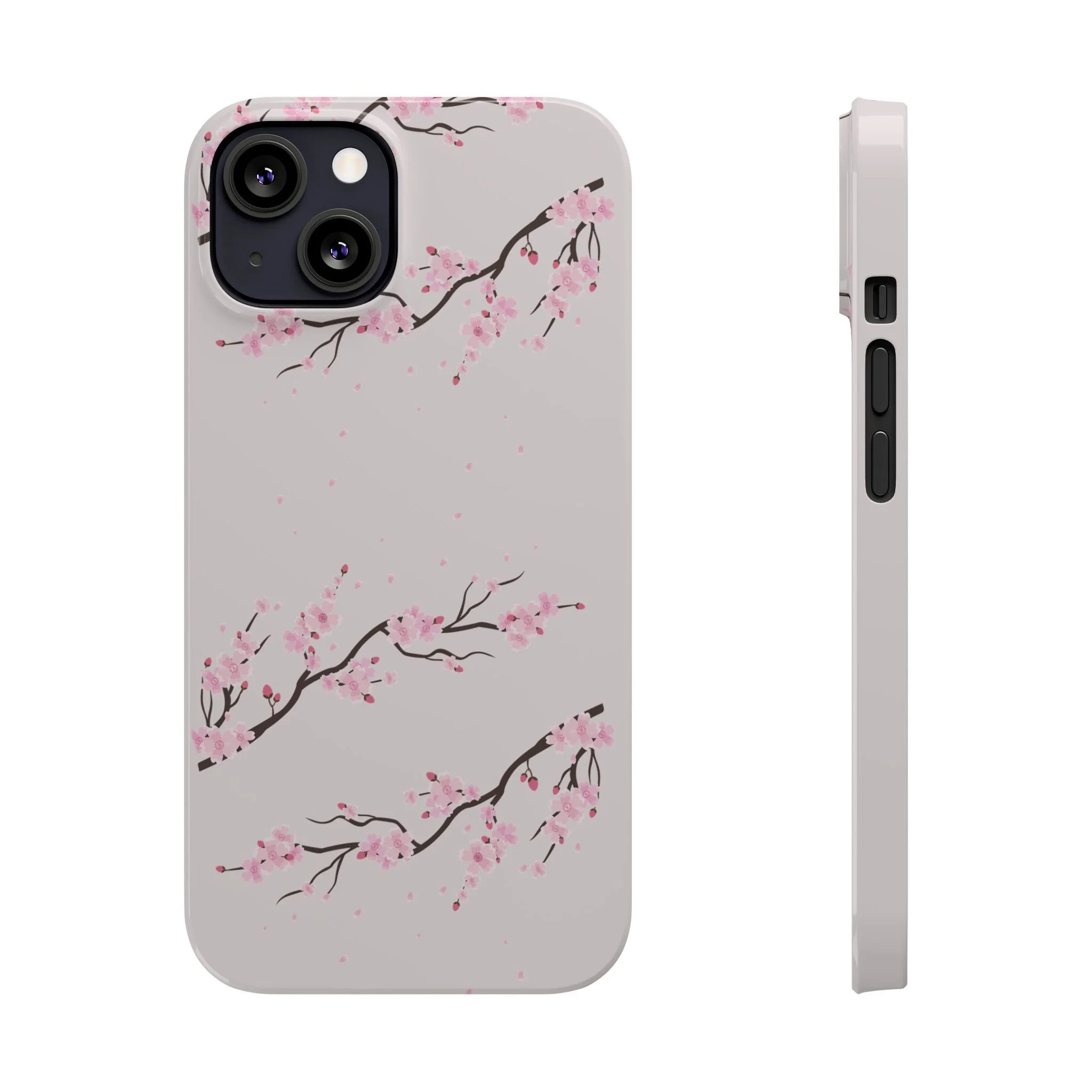 Cherry Blossom Slim Phone Case – Minimal Floral iPhone Cover