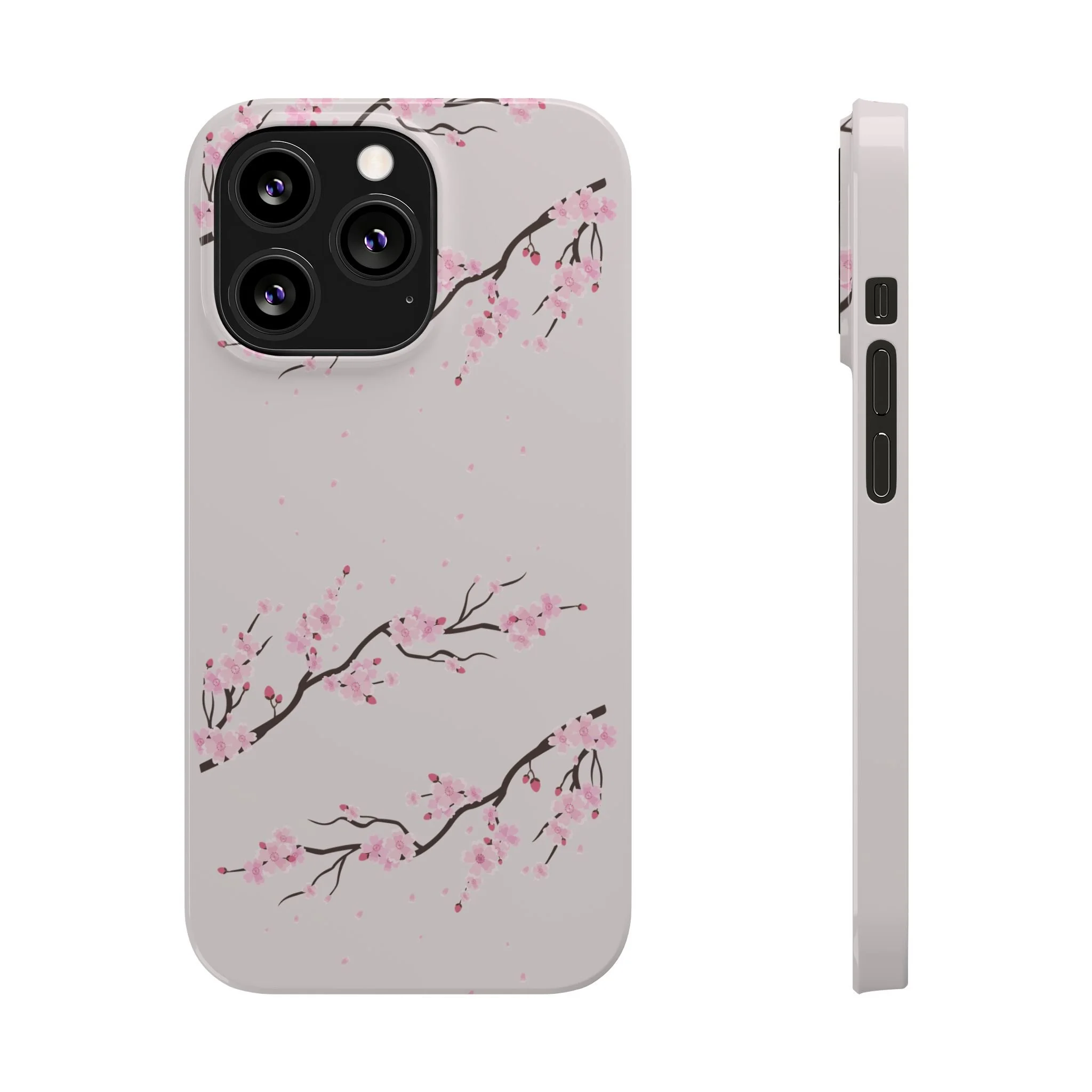 Cherry Blossom Slim Phone Case – Minimal Floral iPhone Cover