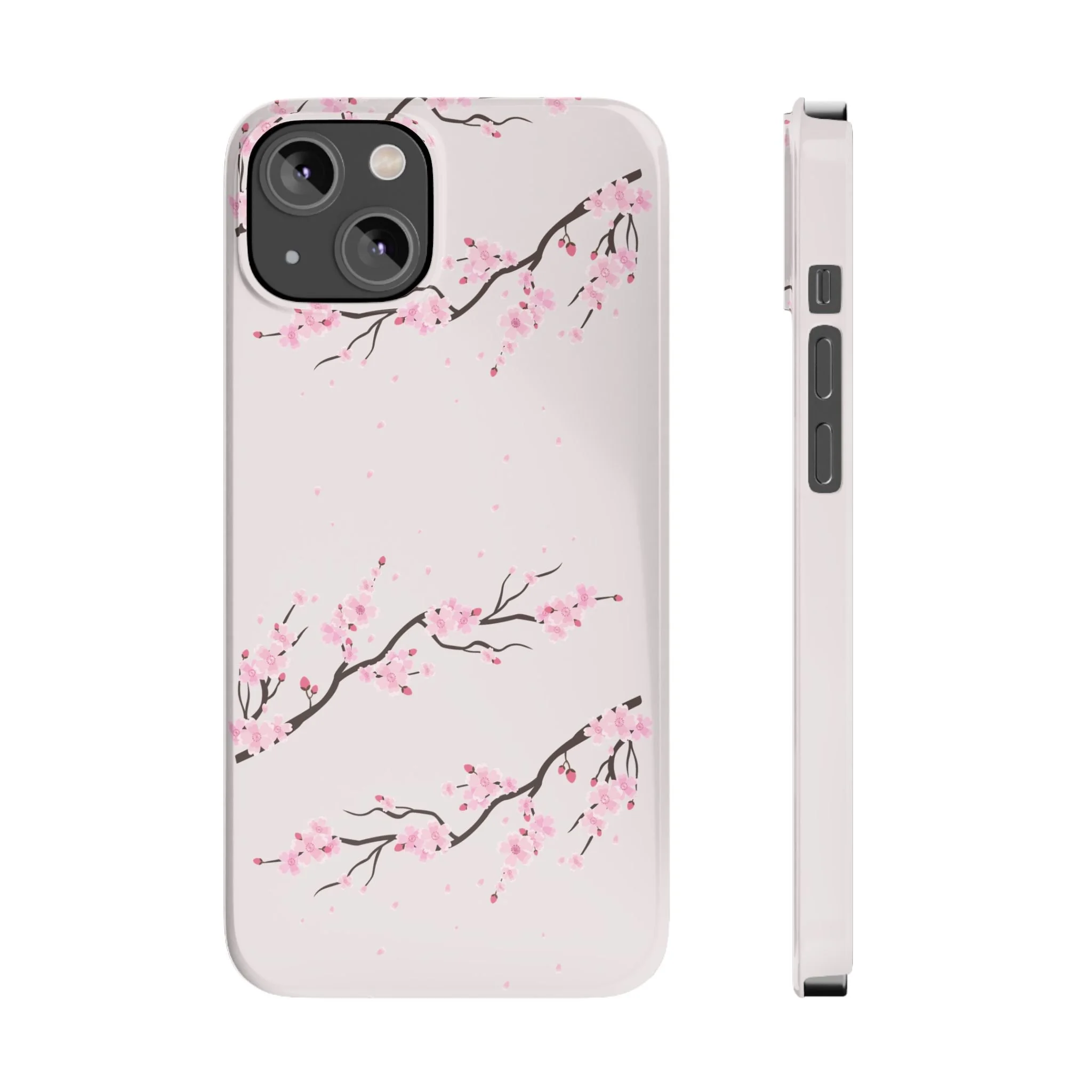 Cherry Blossom Slim Phone Case – Minimal Floral iPhone Cover