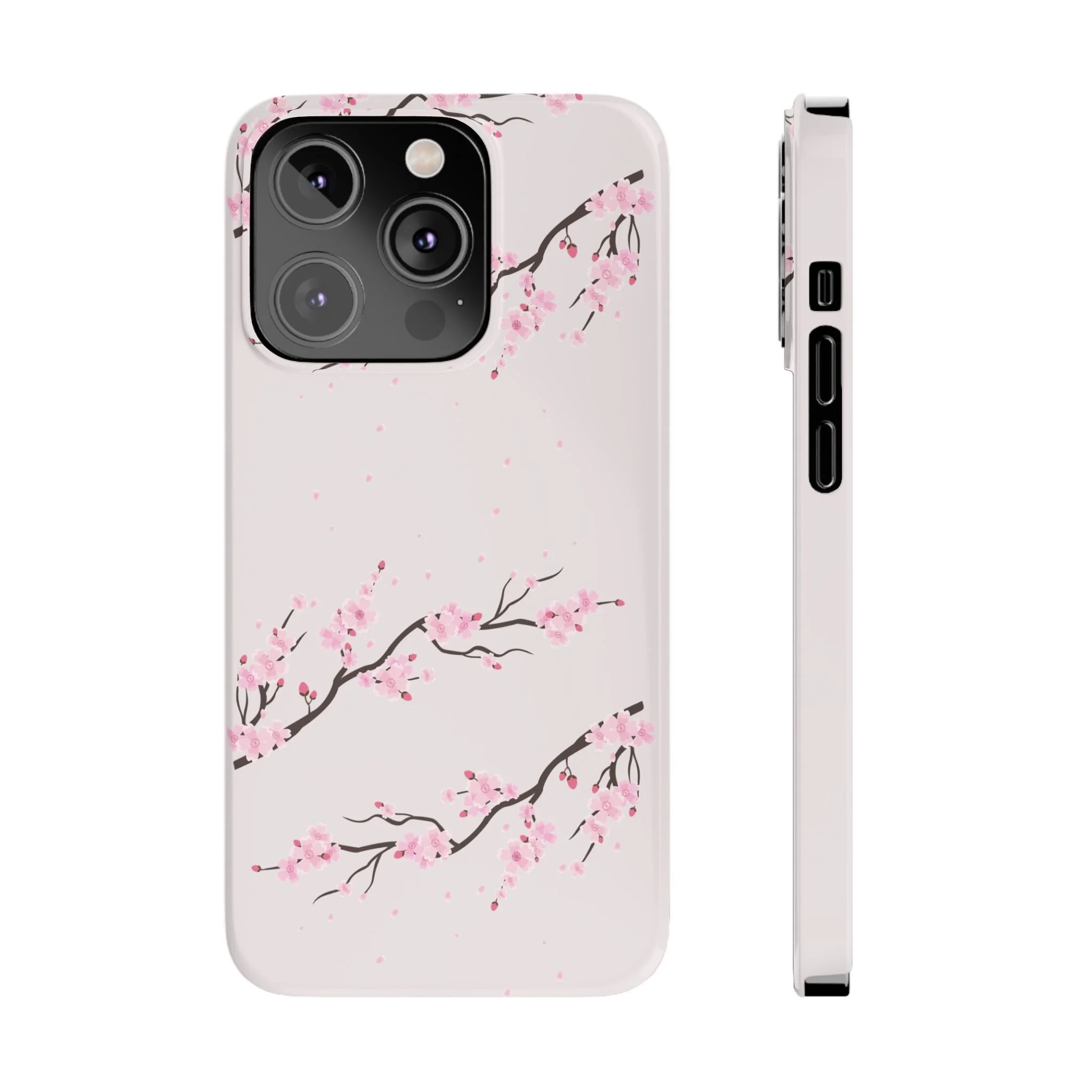 Cherry Blossom Slim Phone Case – Minimal Floral iPhone Cover