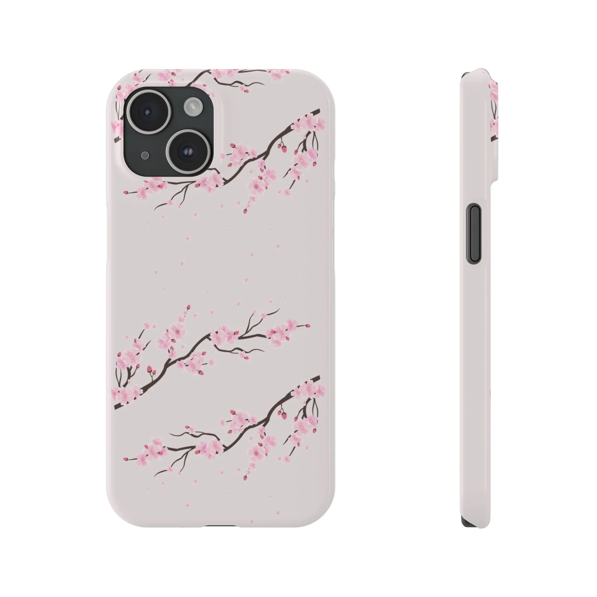 Cherry Blossom Slim Phone Case – Minimal Floral iPhone Cover