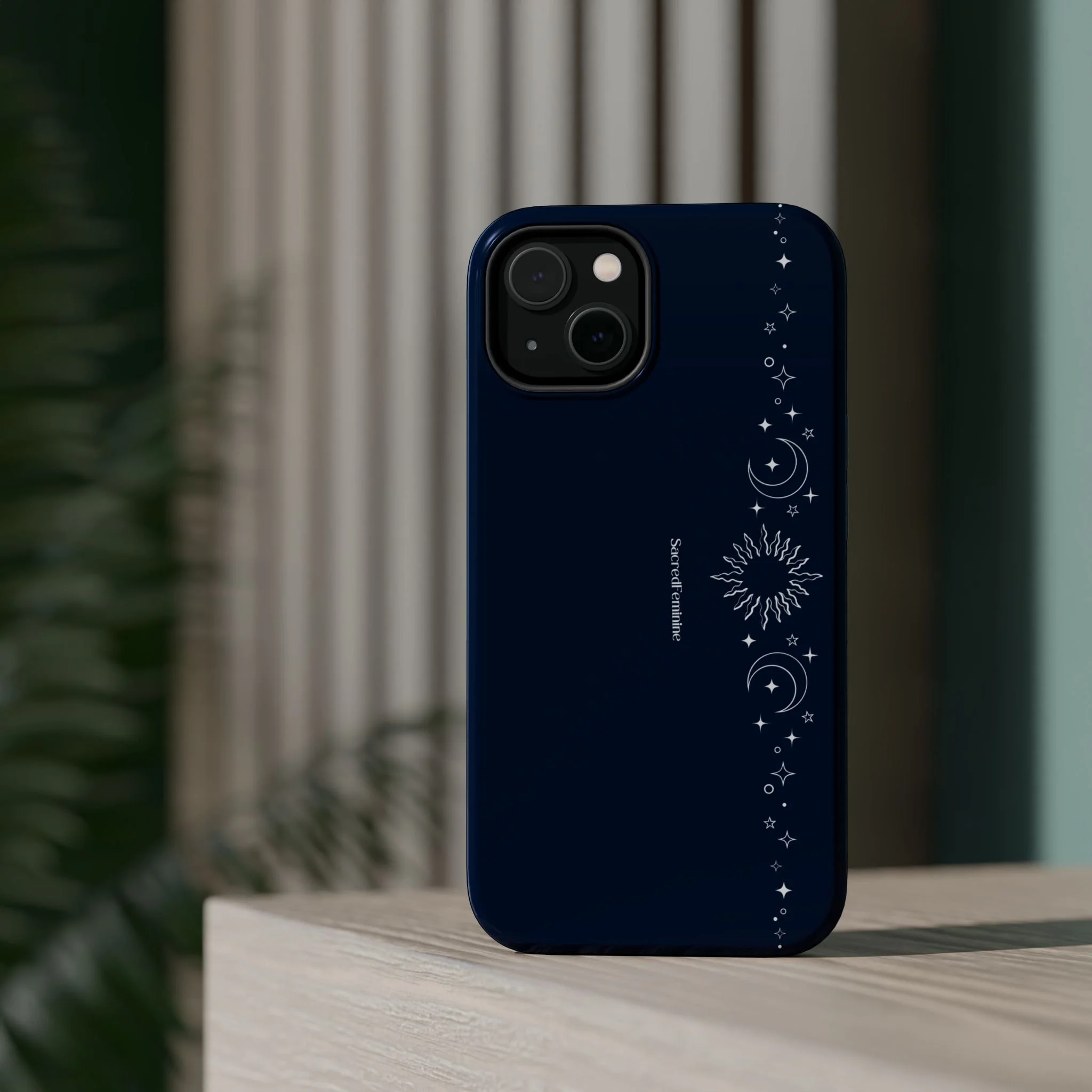Magnetic Impact-Resistant Phone Case — Midnight Moon & Starline Design