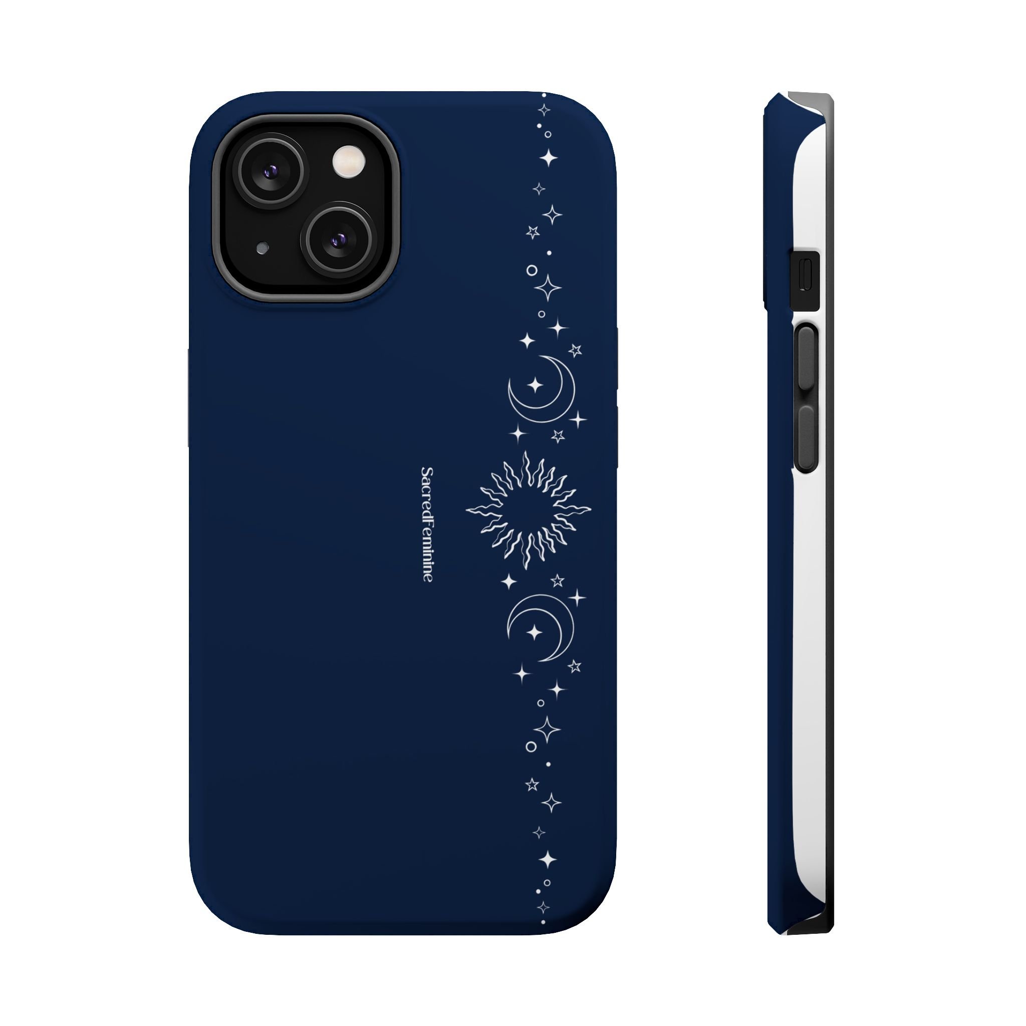 Magnetic Impact-Resistant Phone Case — Midnight Moon & Starline Design