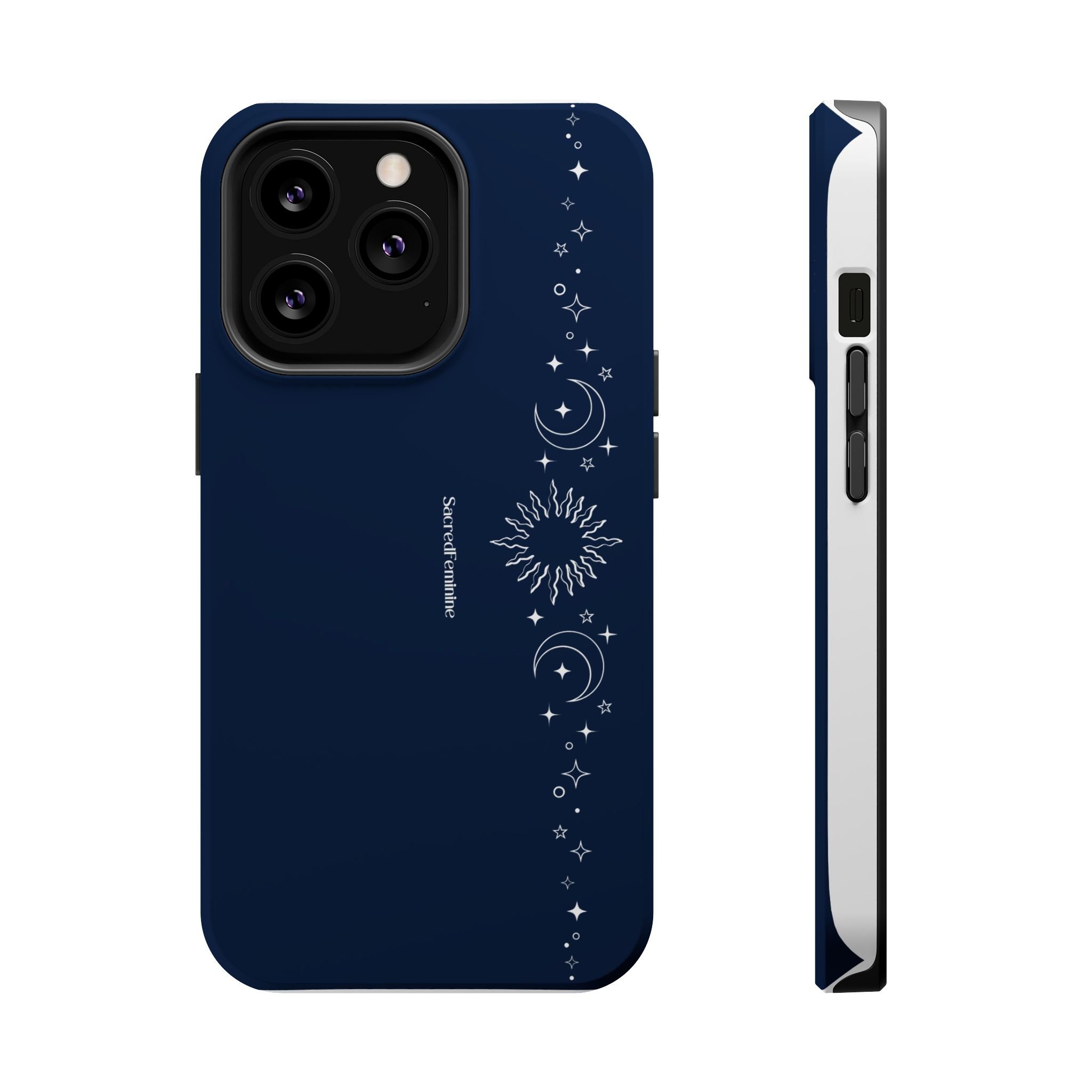 Magnetic Impact-Resistant Phone Case — Midnight Moon & Starline Design
