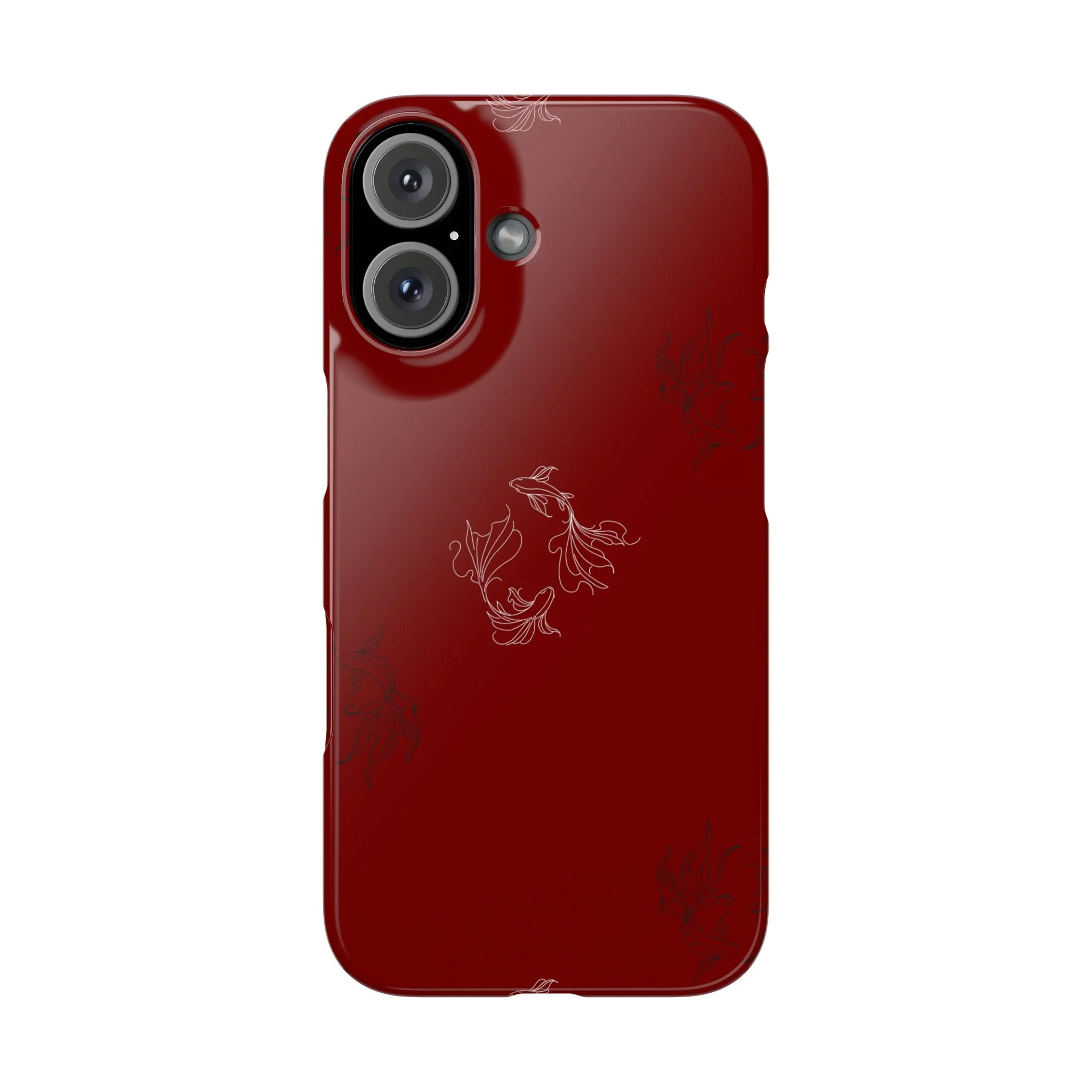 Slim Phone Case — Minimal Red koi Line Art