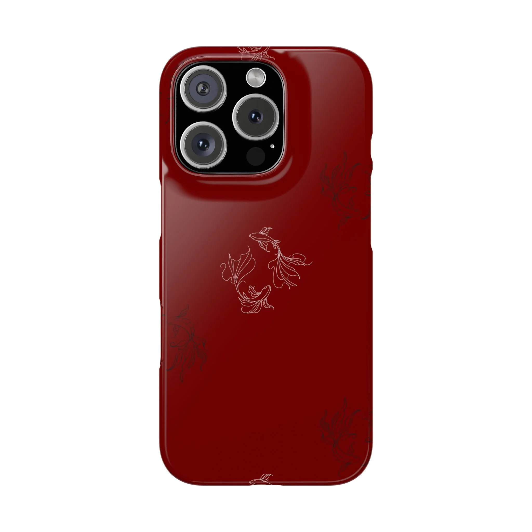 Slim Phone Case — Minimal Red koi Line Art