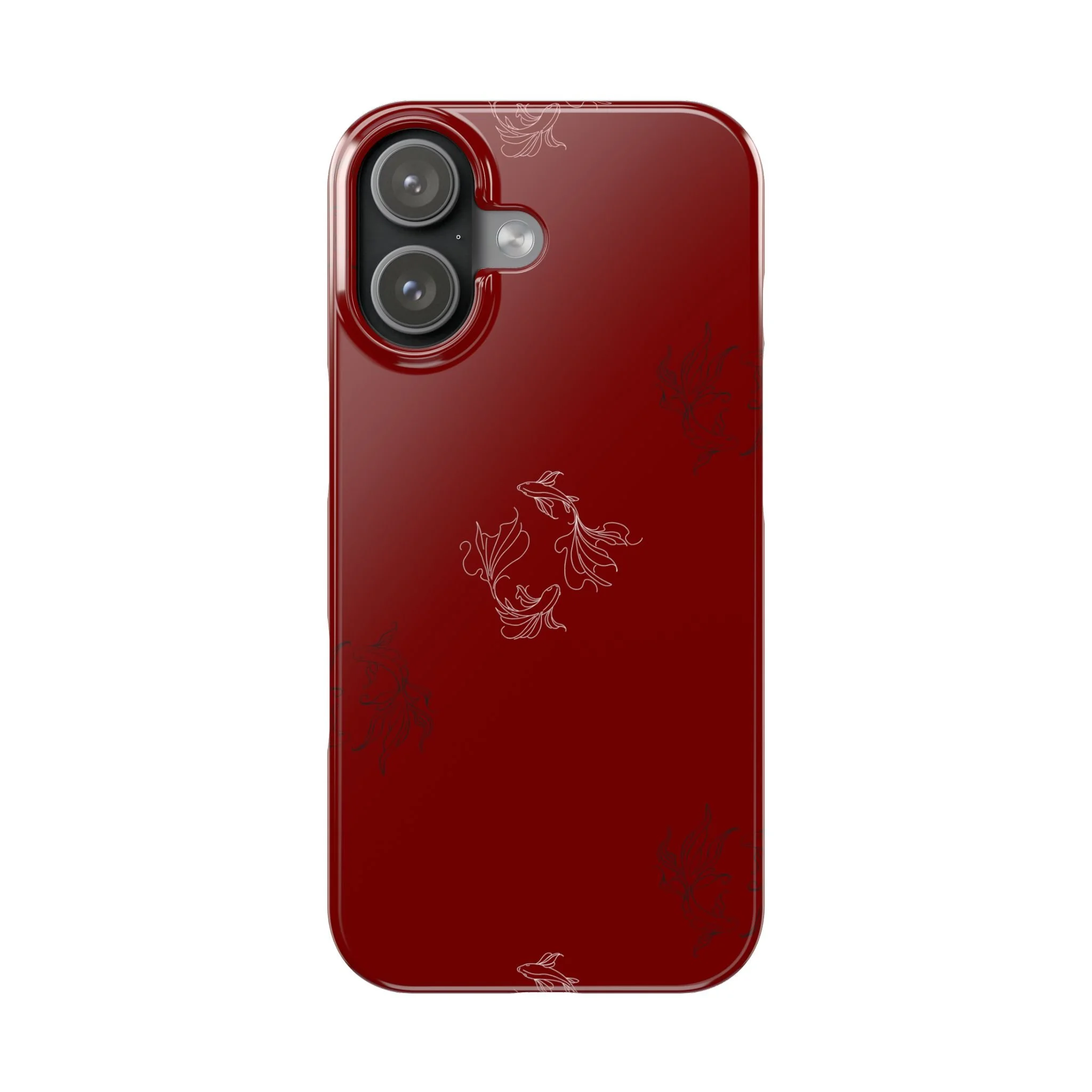 Slim Phone Case — Minimal Red koi Line Art