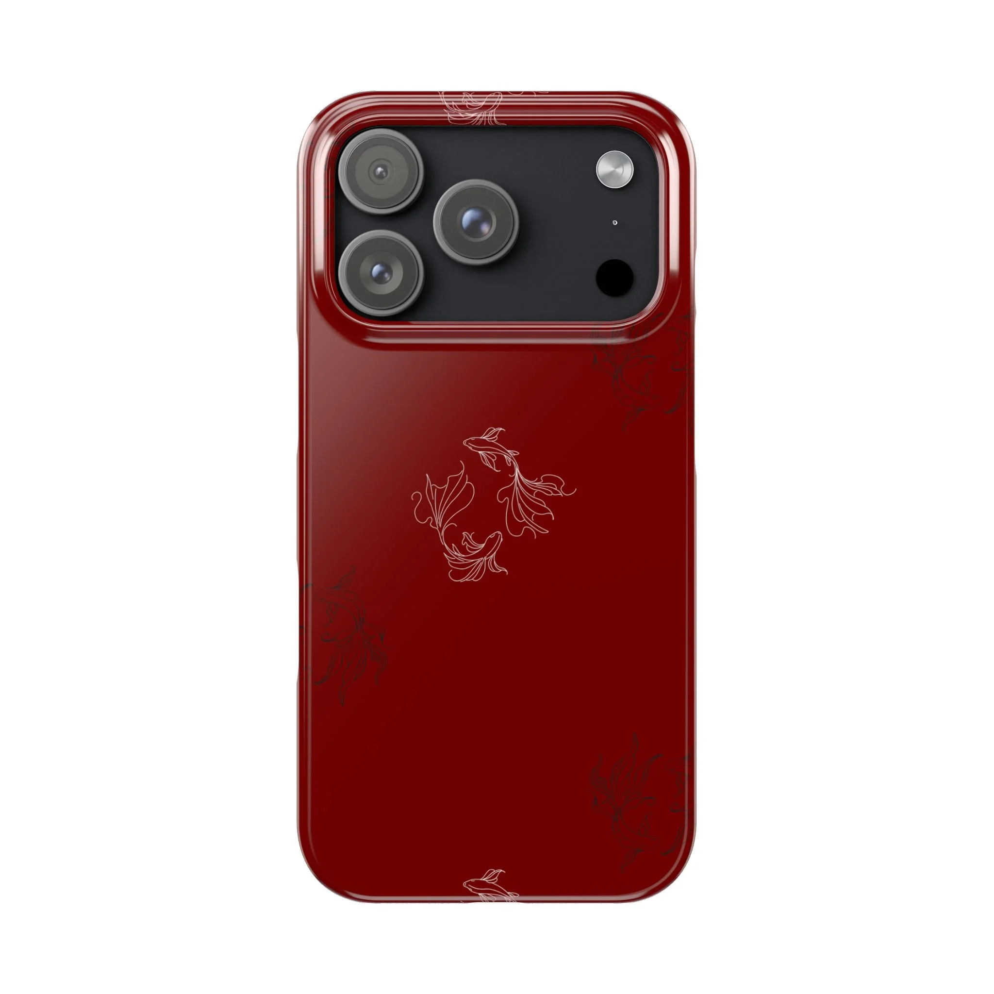 Slim Phone Case — Minimal Red koi Line Art