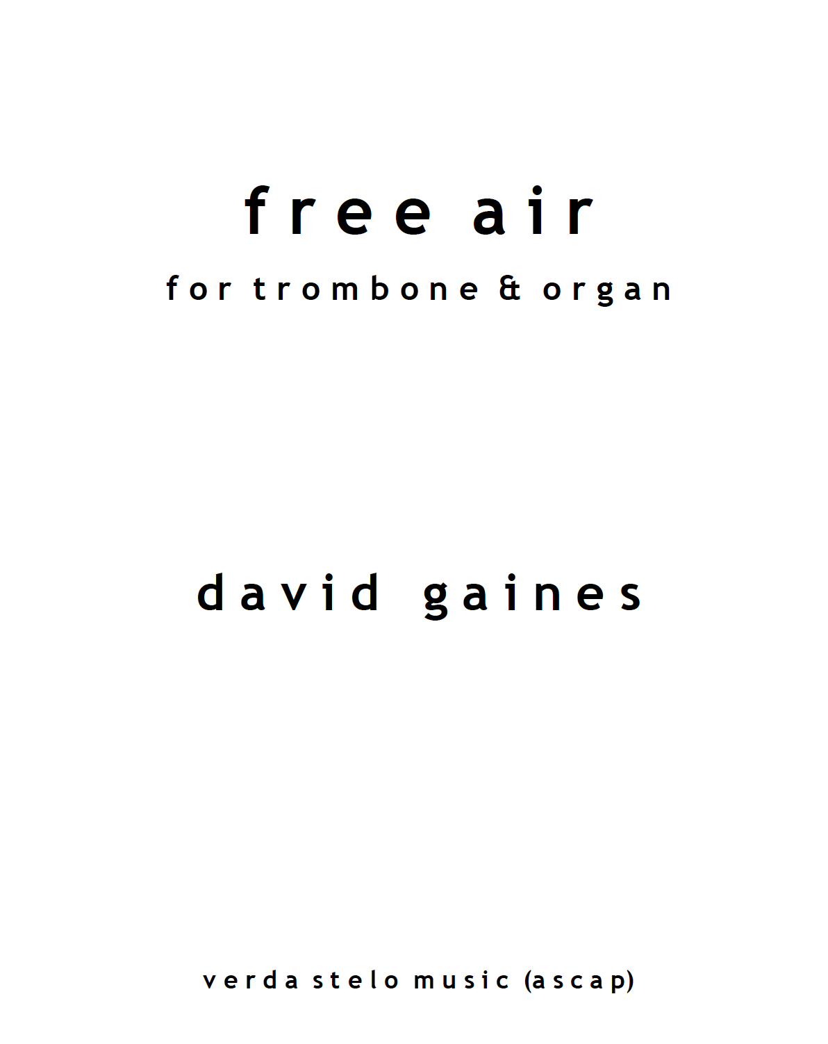 Free Air for trombone and organ